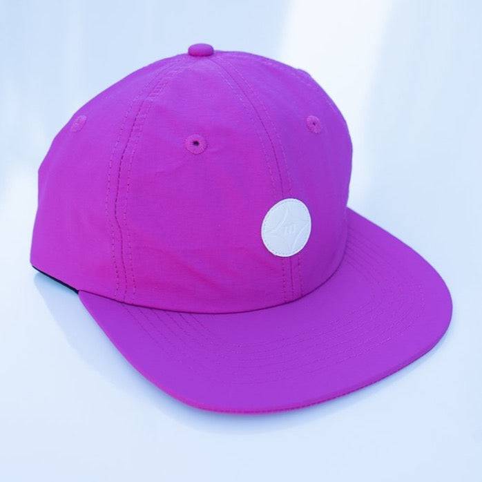 Nylon 6-Panel Sedge Hat (Fuchsia)