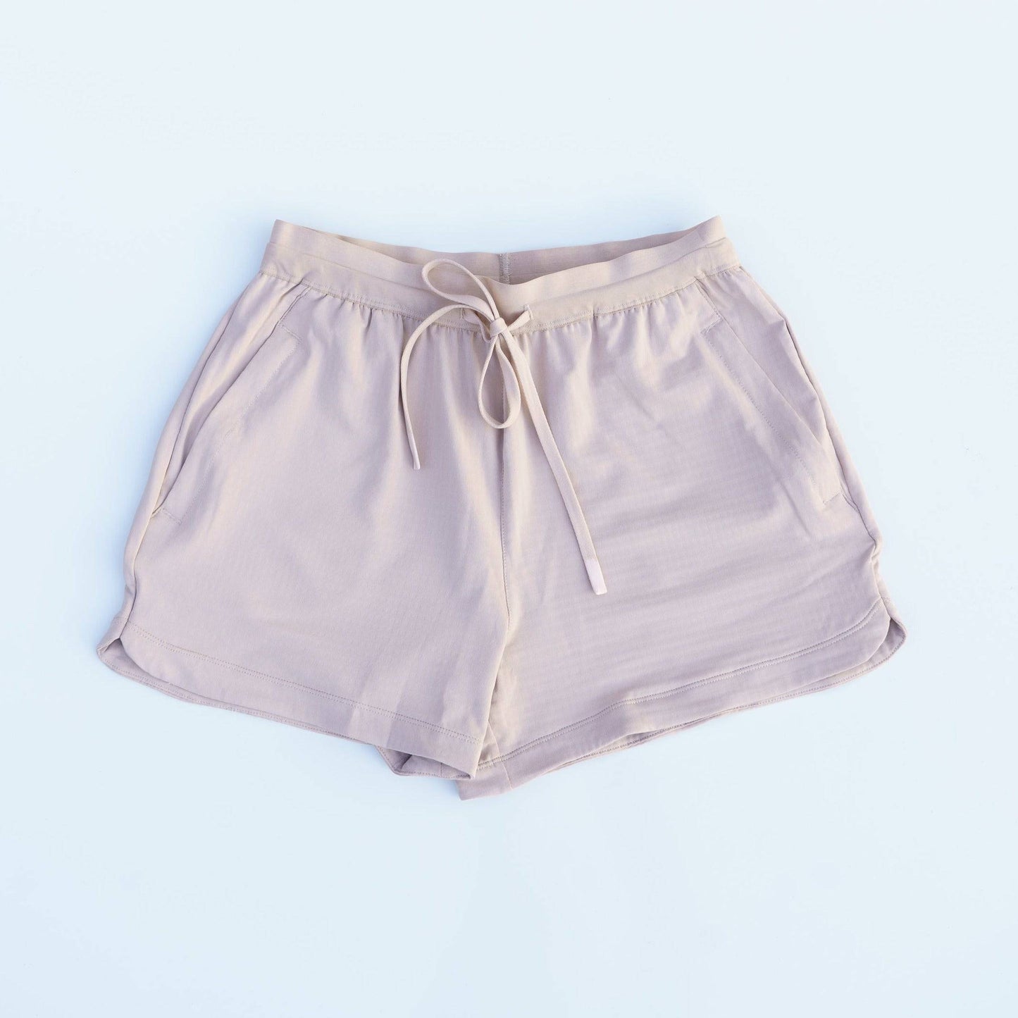Textured Knit Active Shorts (Stone)