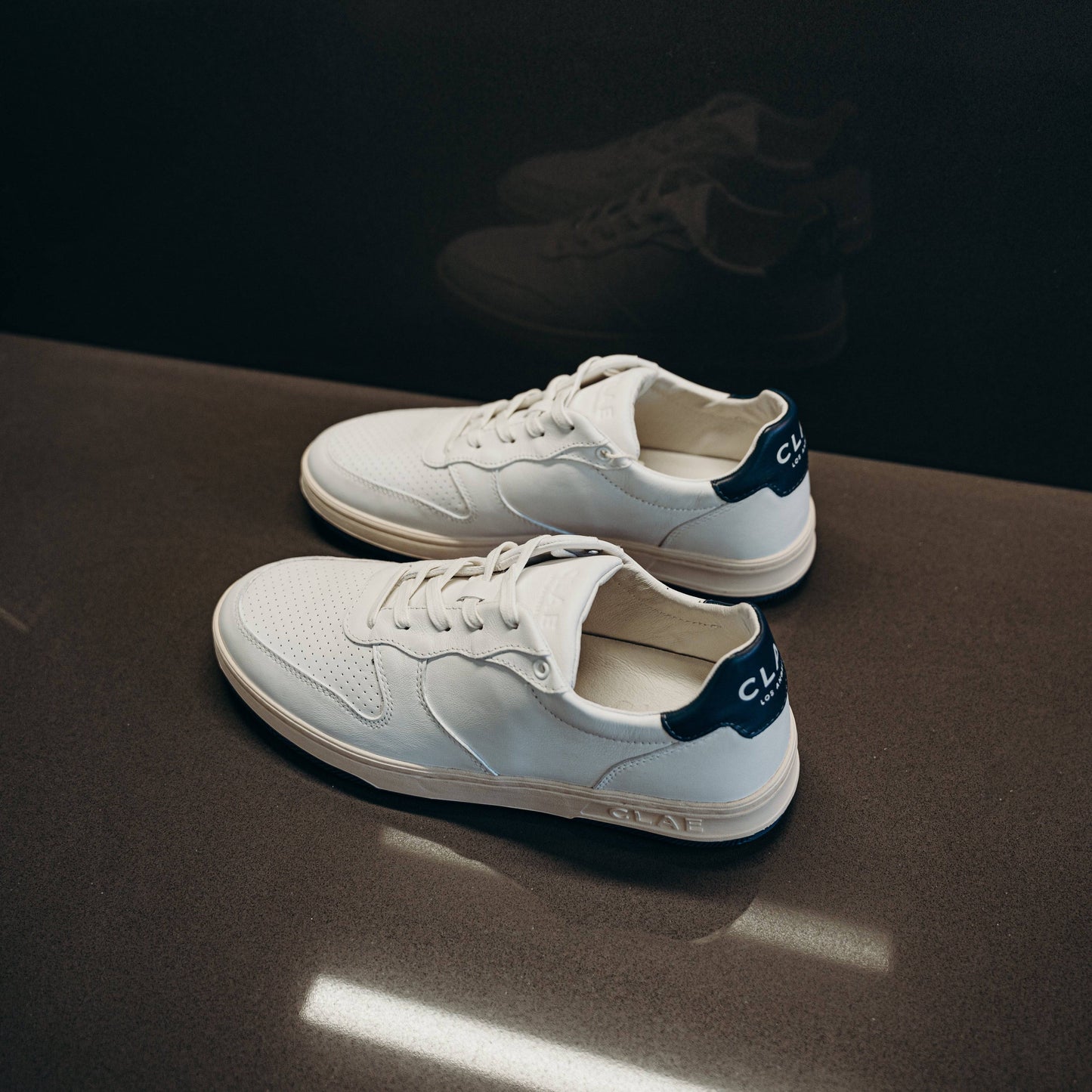 Clae Malone Vegan (White Leather/Ocean)