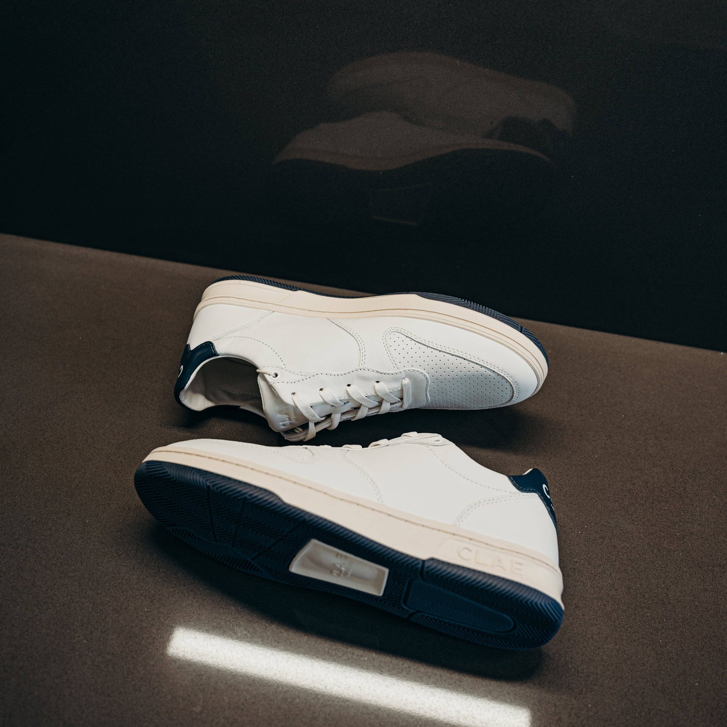 Clae Malone Vegan (White Leather/Ocean)