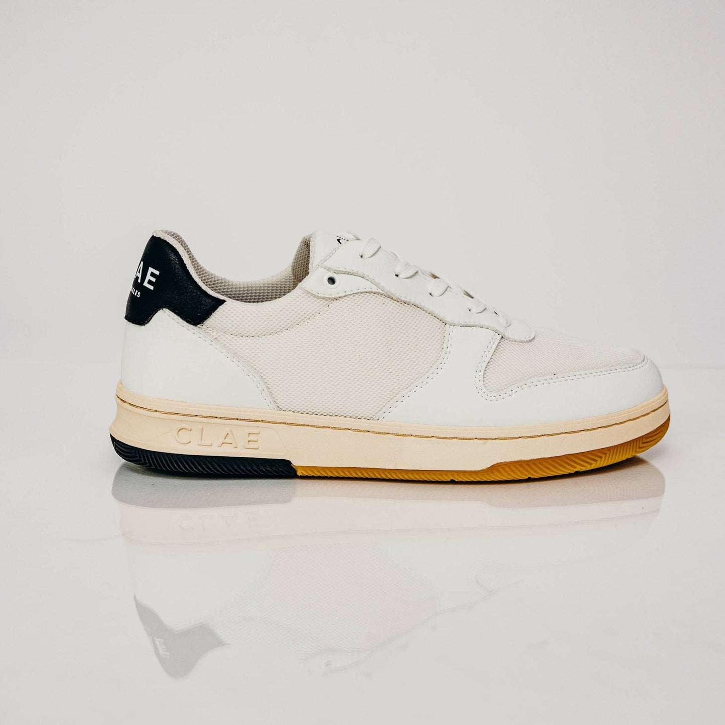Clae Malone Lite Vegan (White/Black) - Motier Lafayette