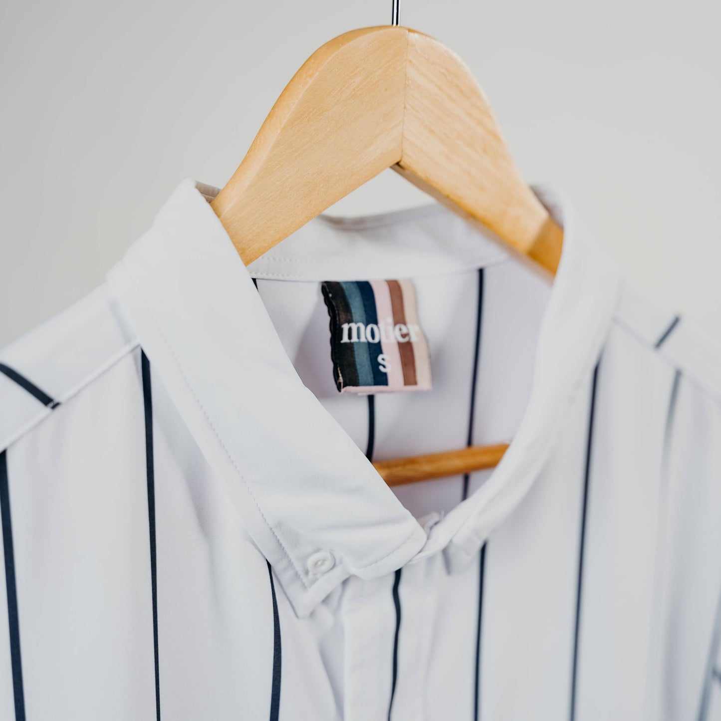 The Motier Pinstripe Button Down (White)