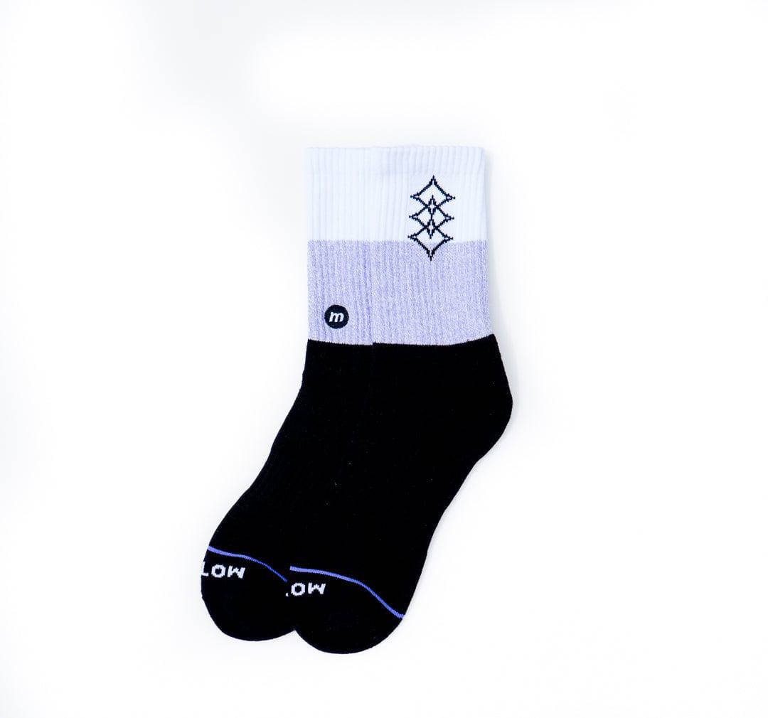 Tri-Blend 3 Star Socks (Black/Purple)