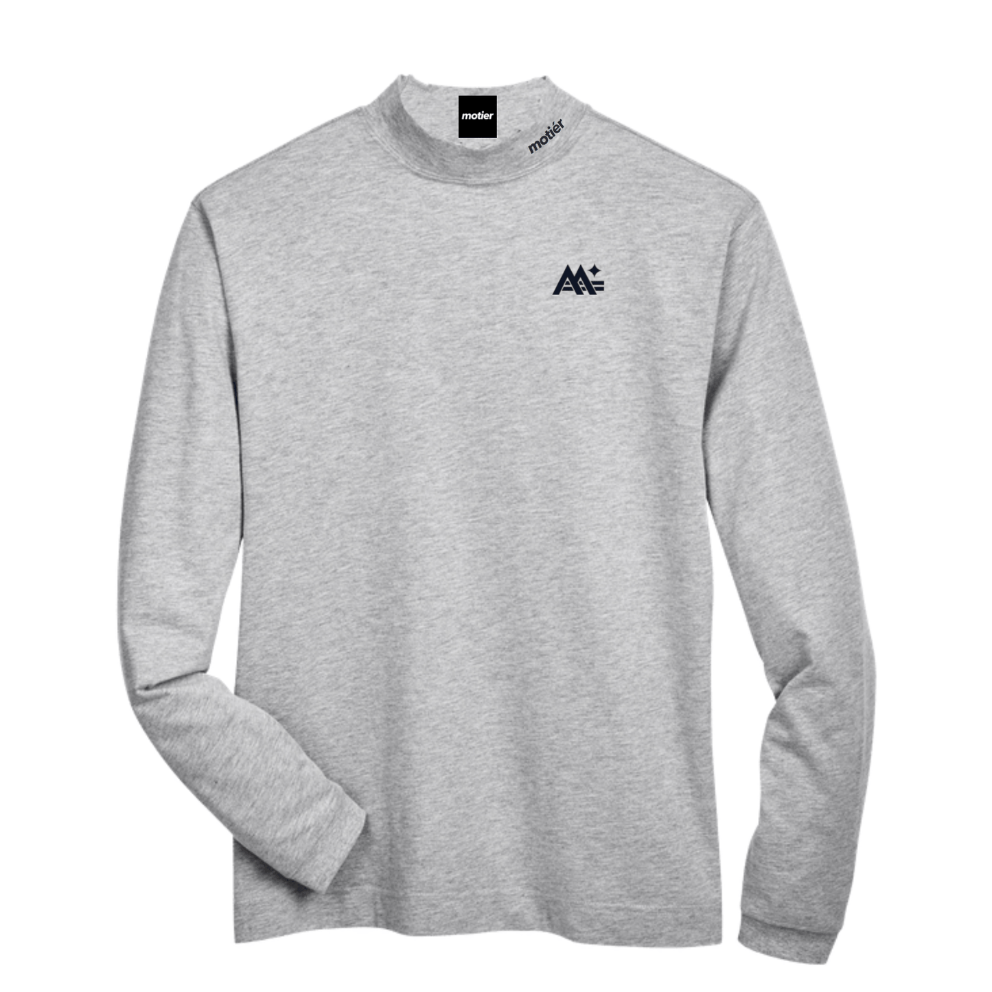 Sueded Mock Turtleneck (Grey)