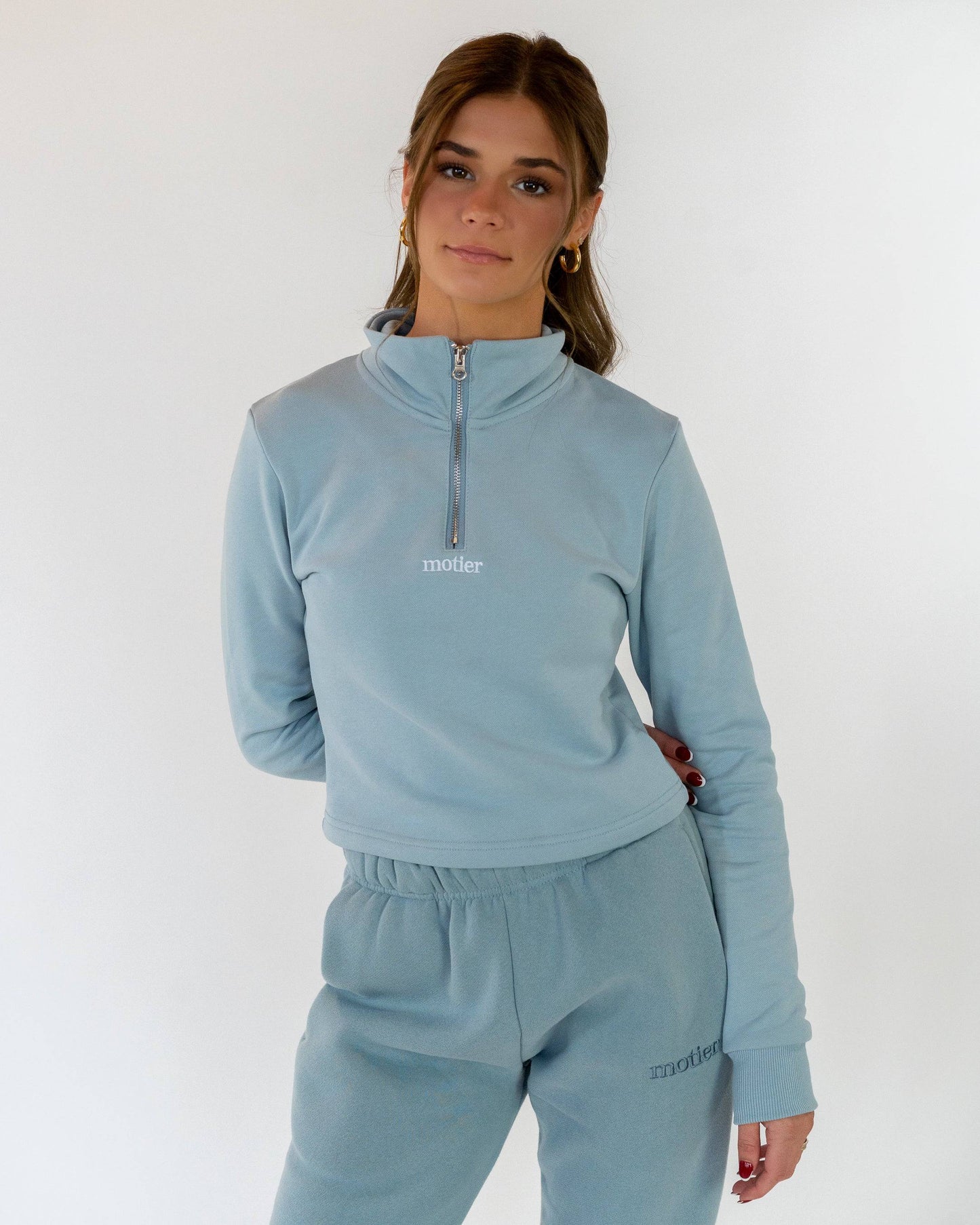 The Alexandre Quarter Zip (Sky Blue)