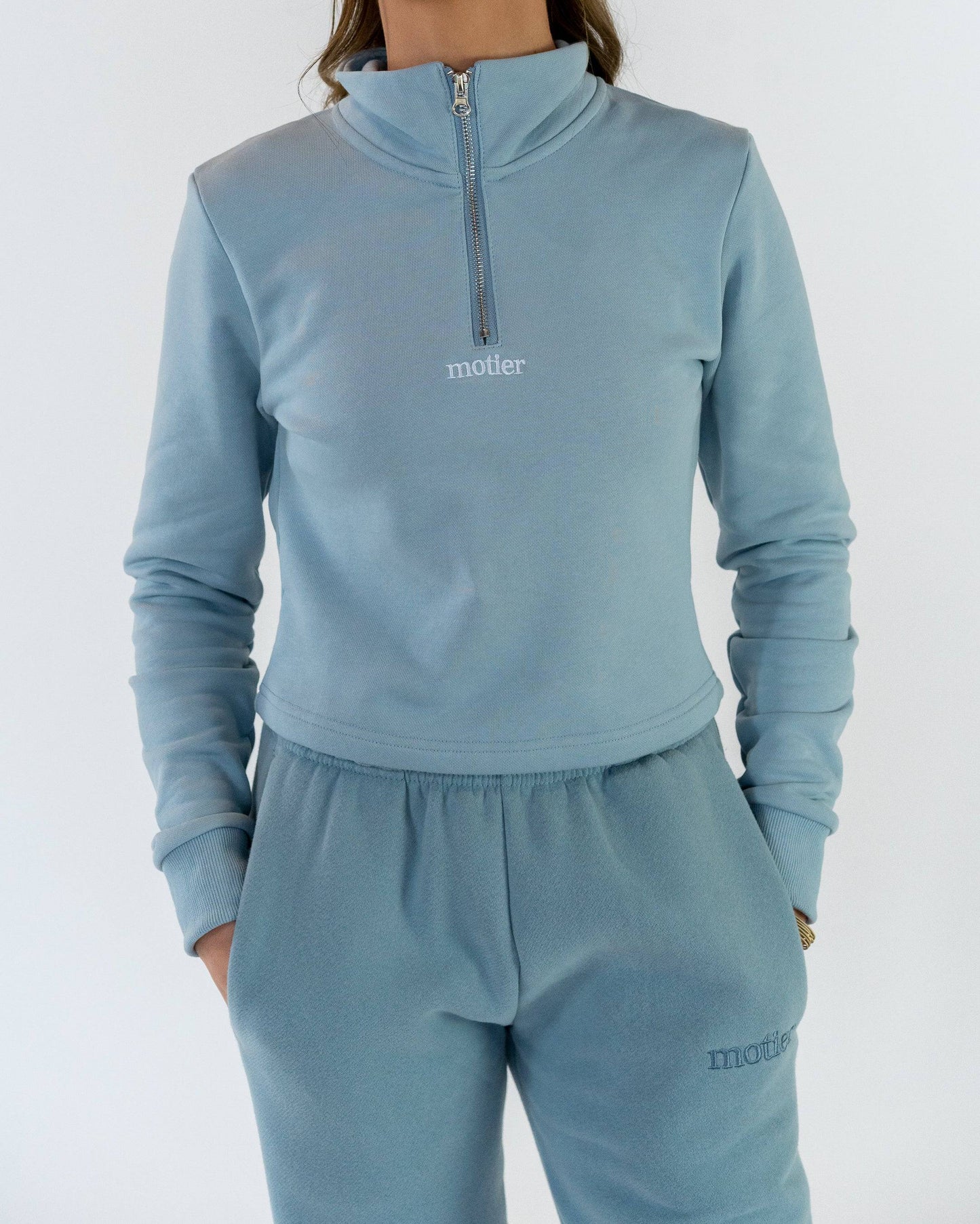 The Alexandre Quarter Zip (Sky Blue)