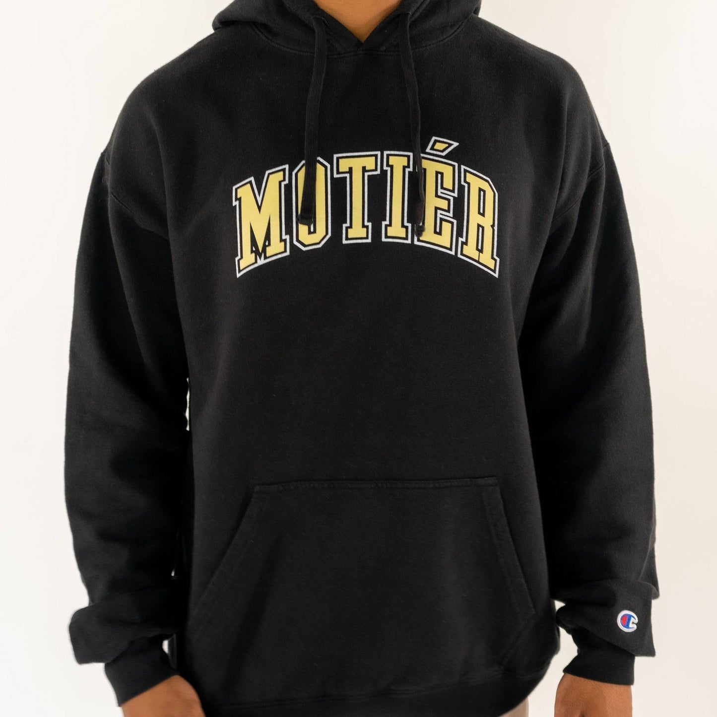 University Logo Pigment Dyed Hoodie (Black)