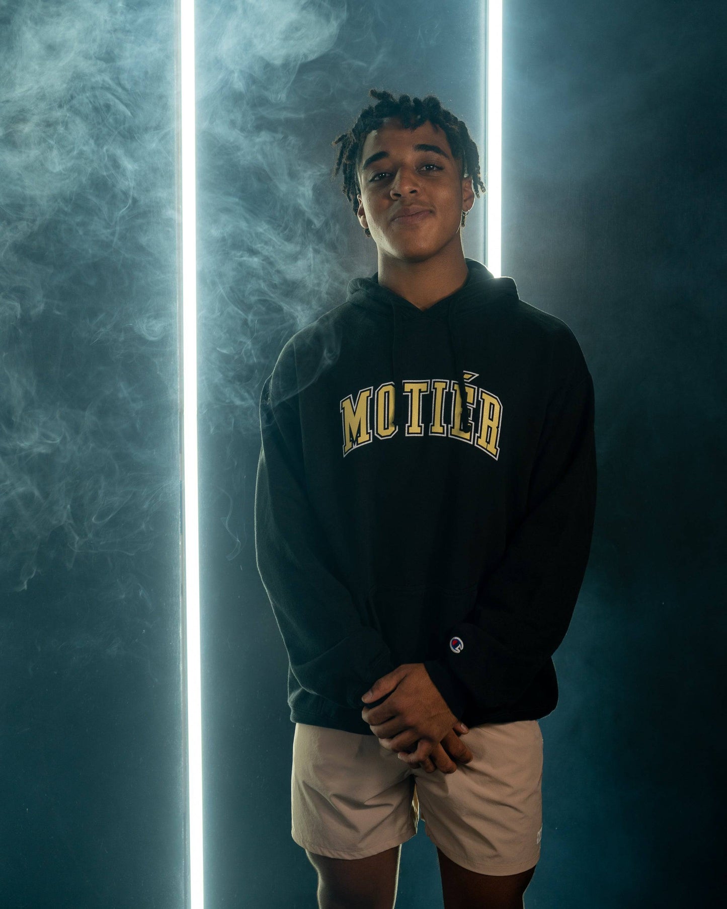 University Logo Pigment Dyed Hoodie (Black)