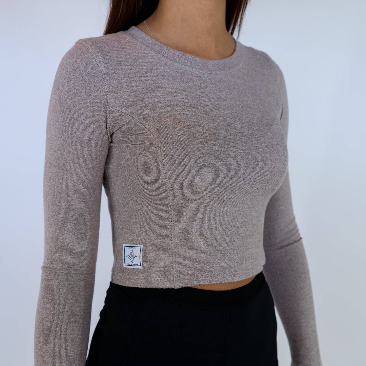 Brushed Active L/S Top (Light Tan)