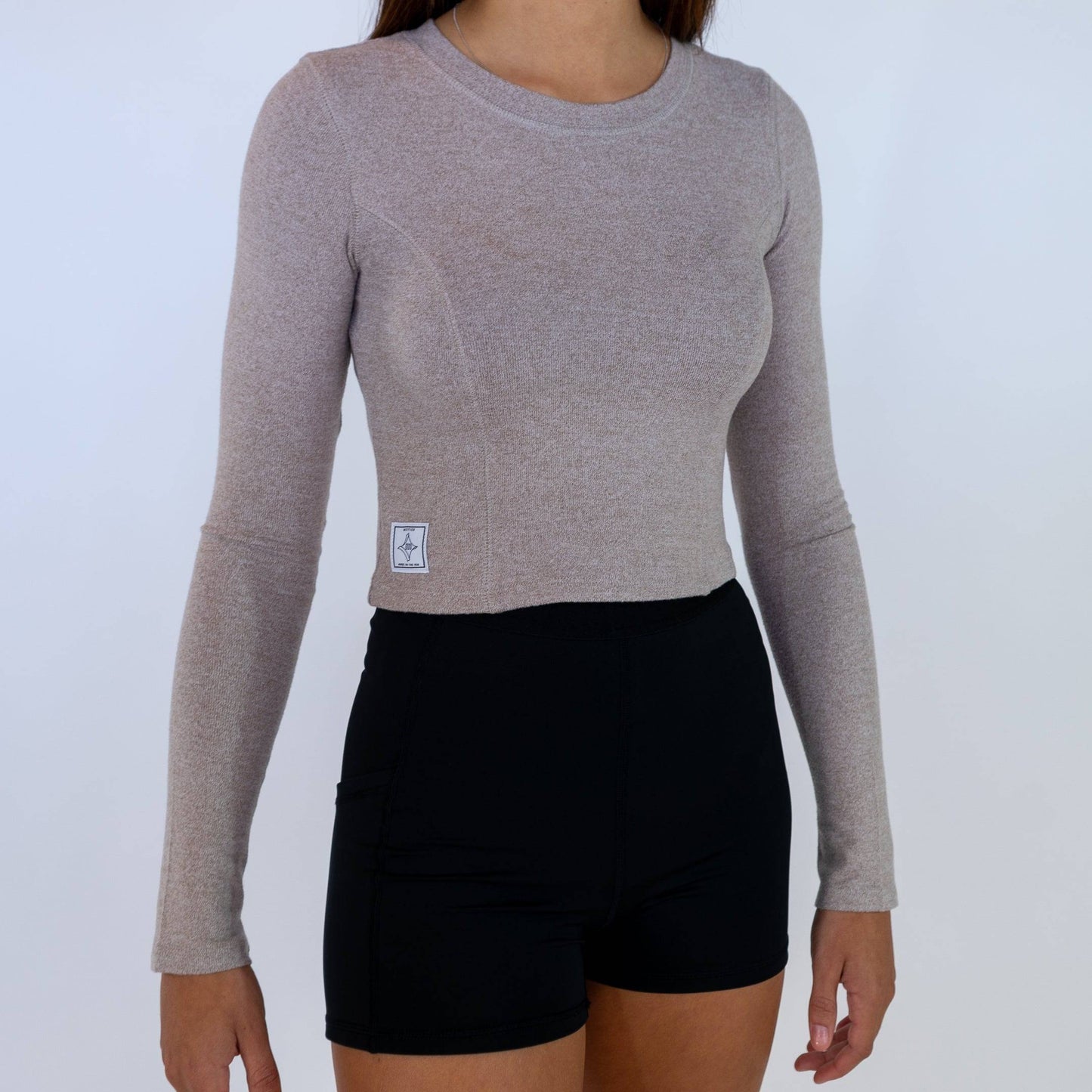 Brushed Active L/S Top (Light Tan)