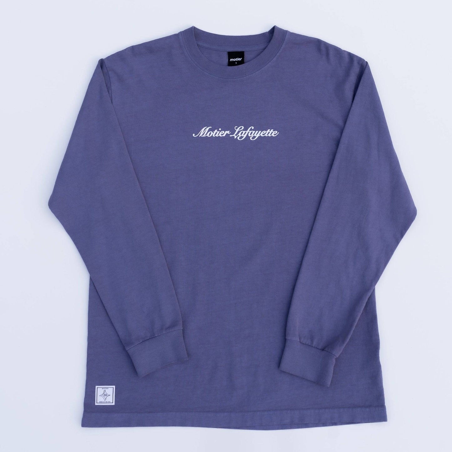 ML Checkered Luxe L/S Tee (Grey Blue)
