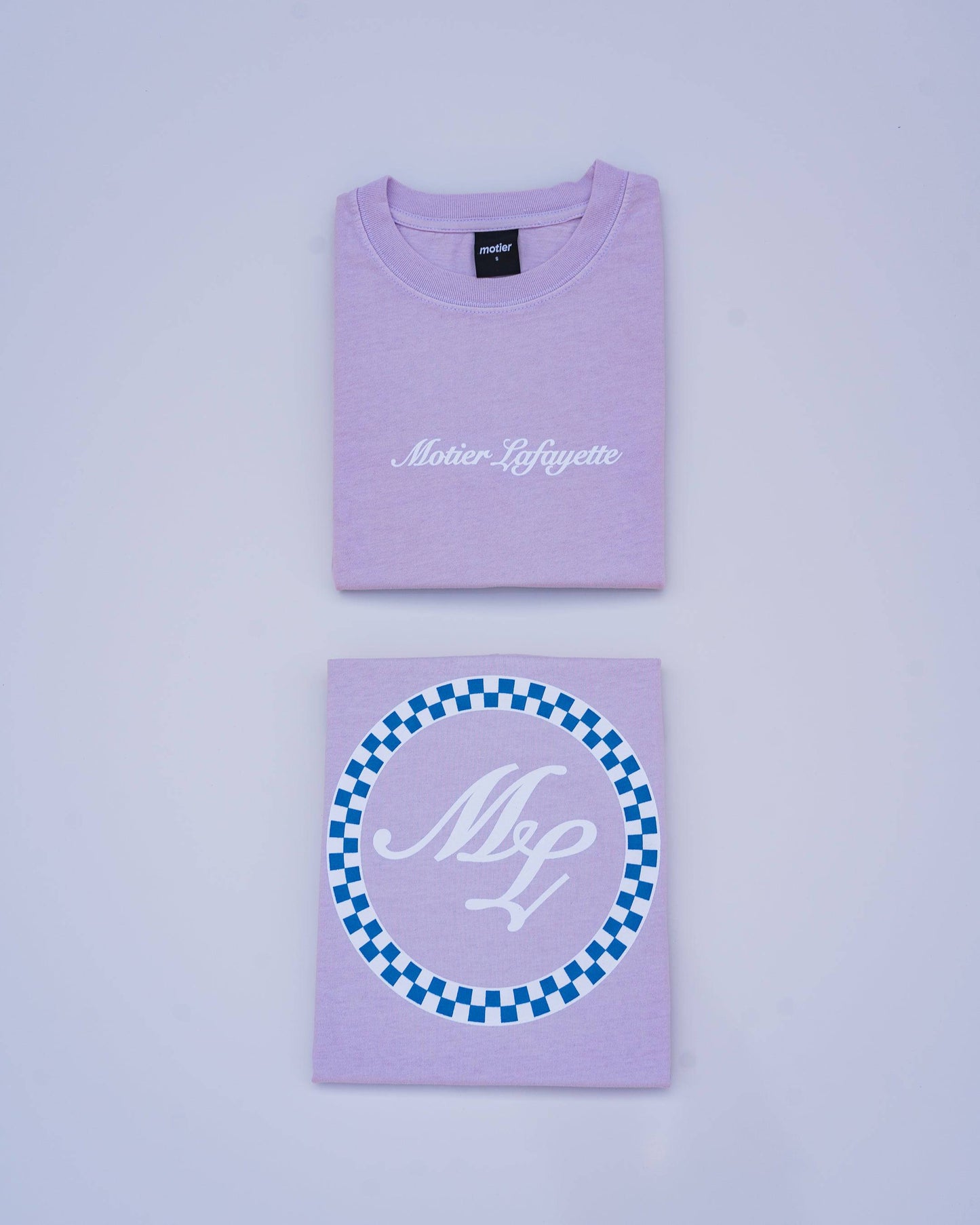 ML Checkered Luxe S/S Tee (Lavender Fog)