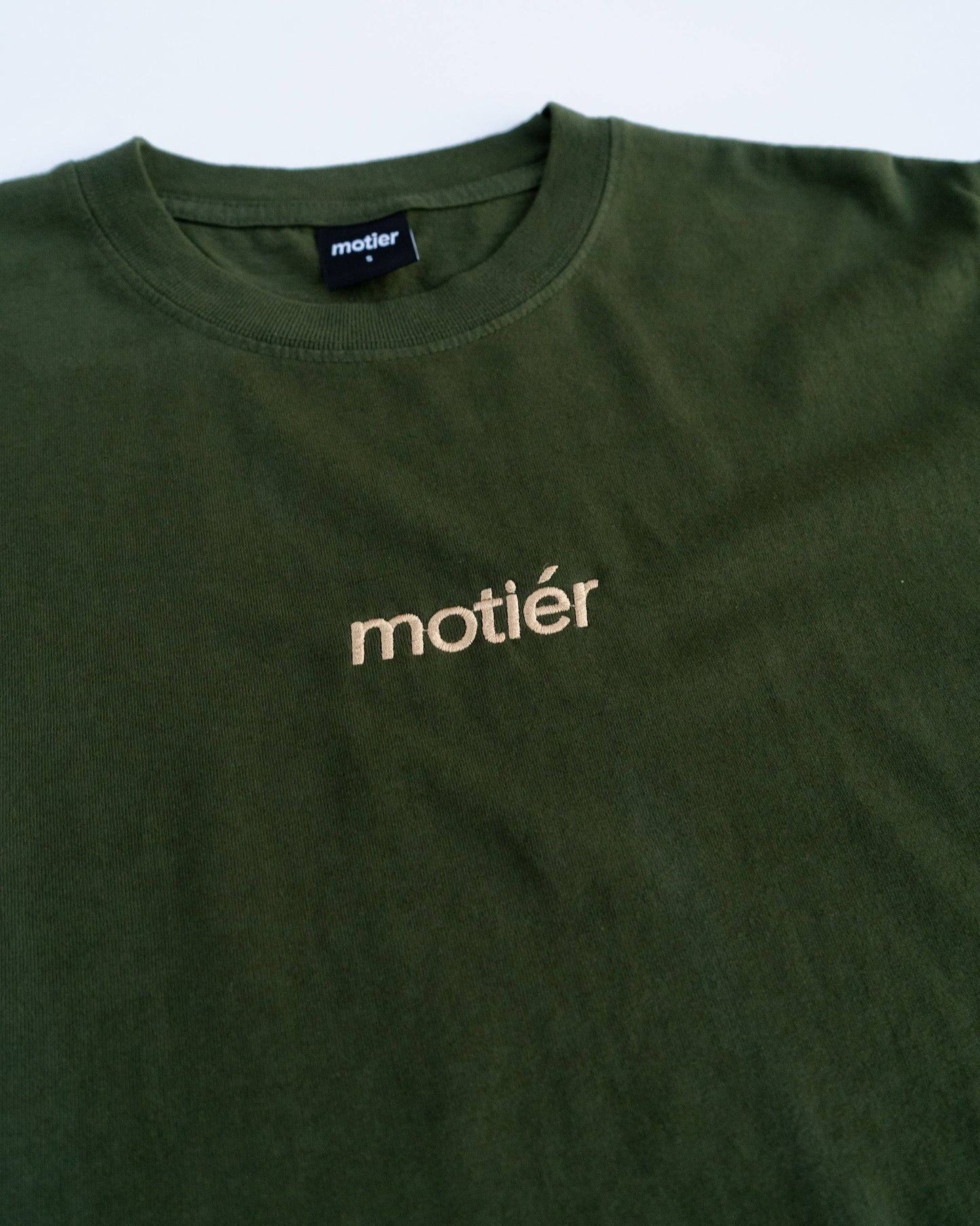 The Classic Embroidery Luxe Tee (Moss)