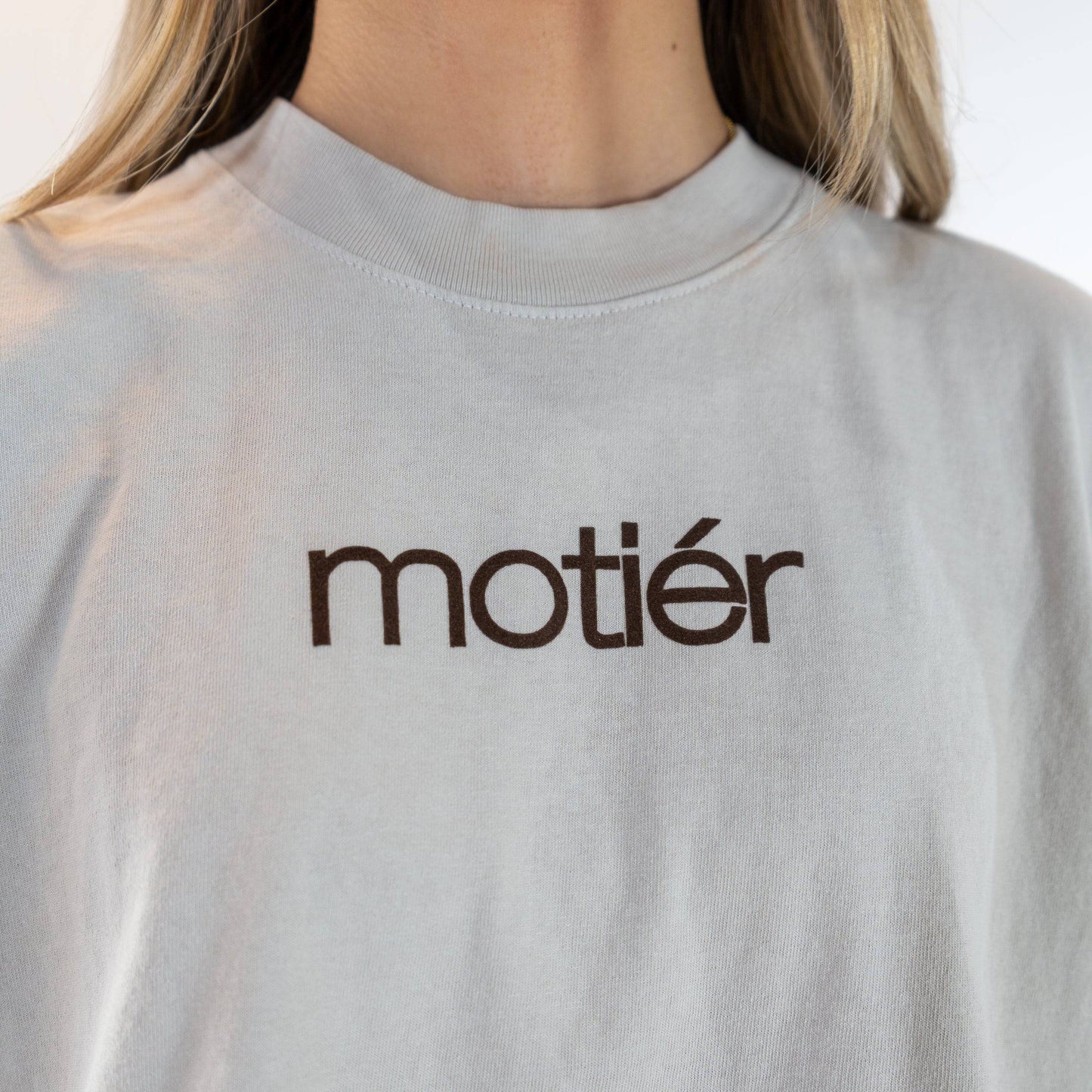 Classic Logo Luxe Crop (White Sand)