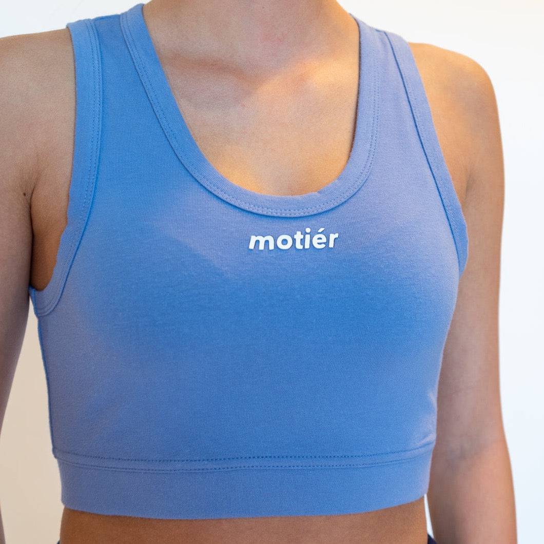 Everyday Cropped Tank (Blue)