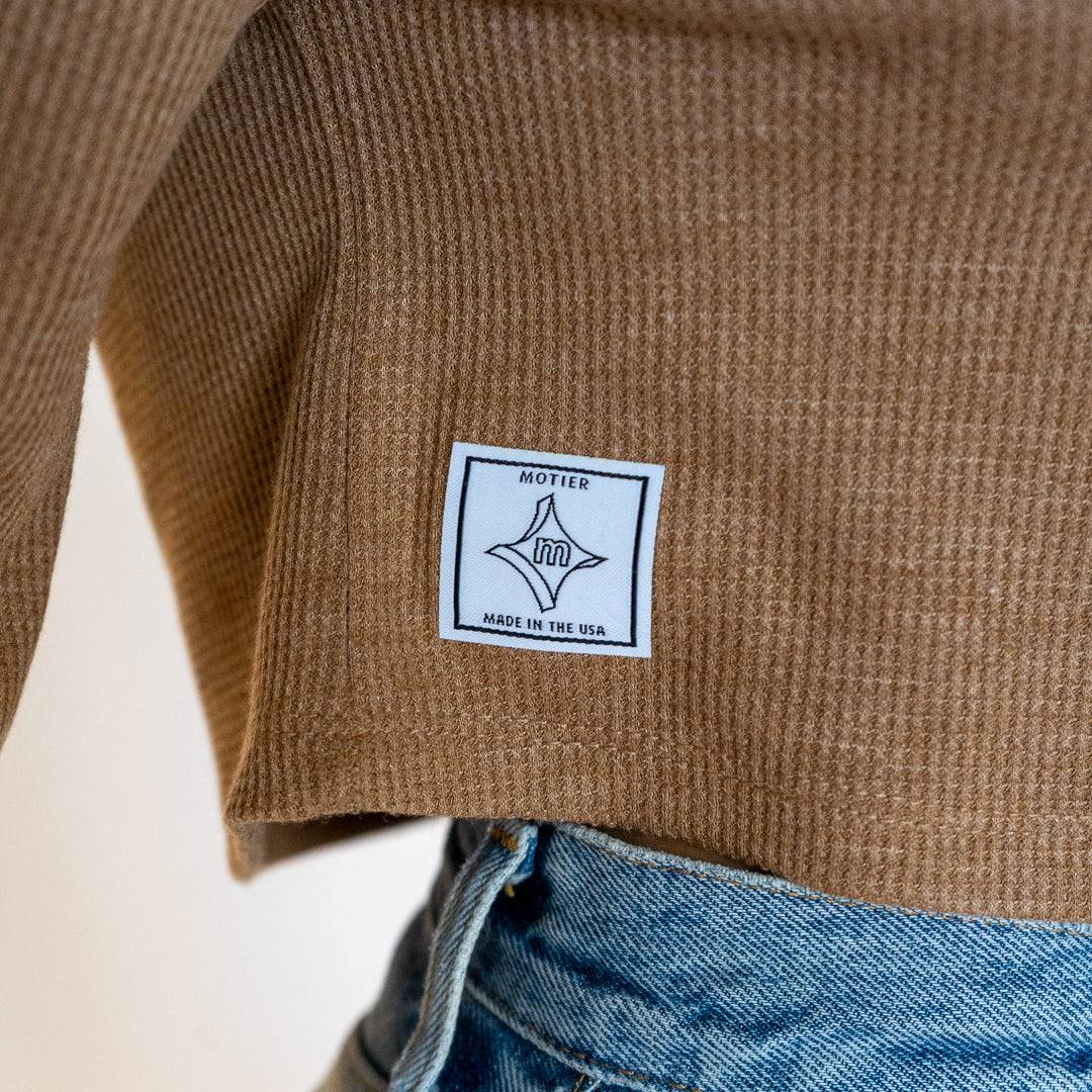 Drop Shoulder Turtleneck (Brown)