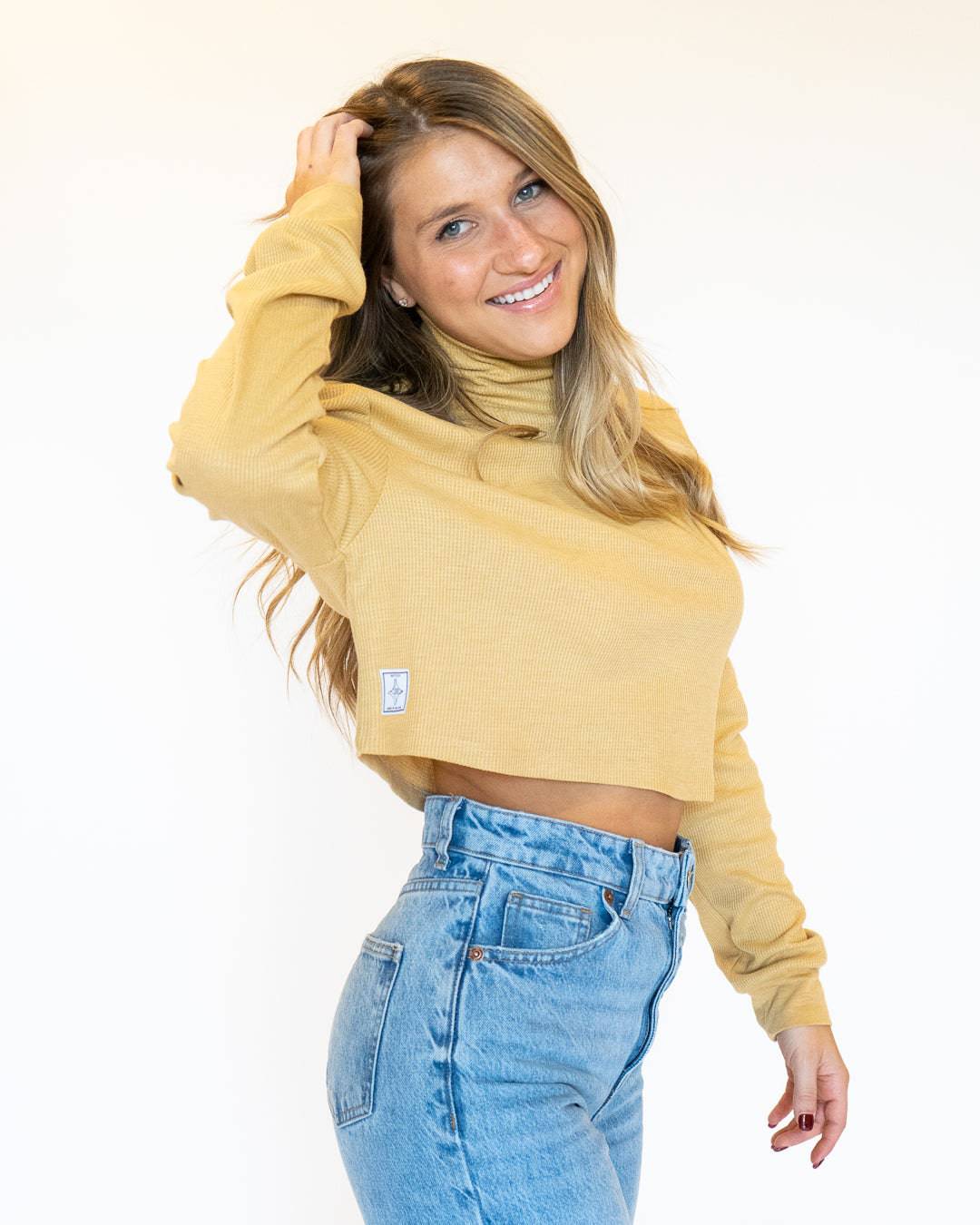 Drop Shoulder Turtleneck (Yellow)