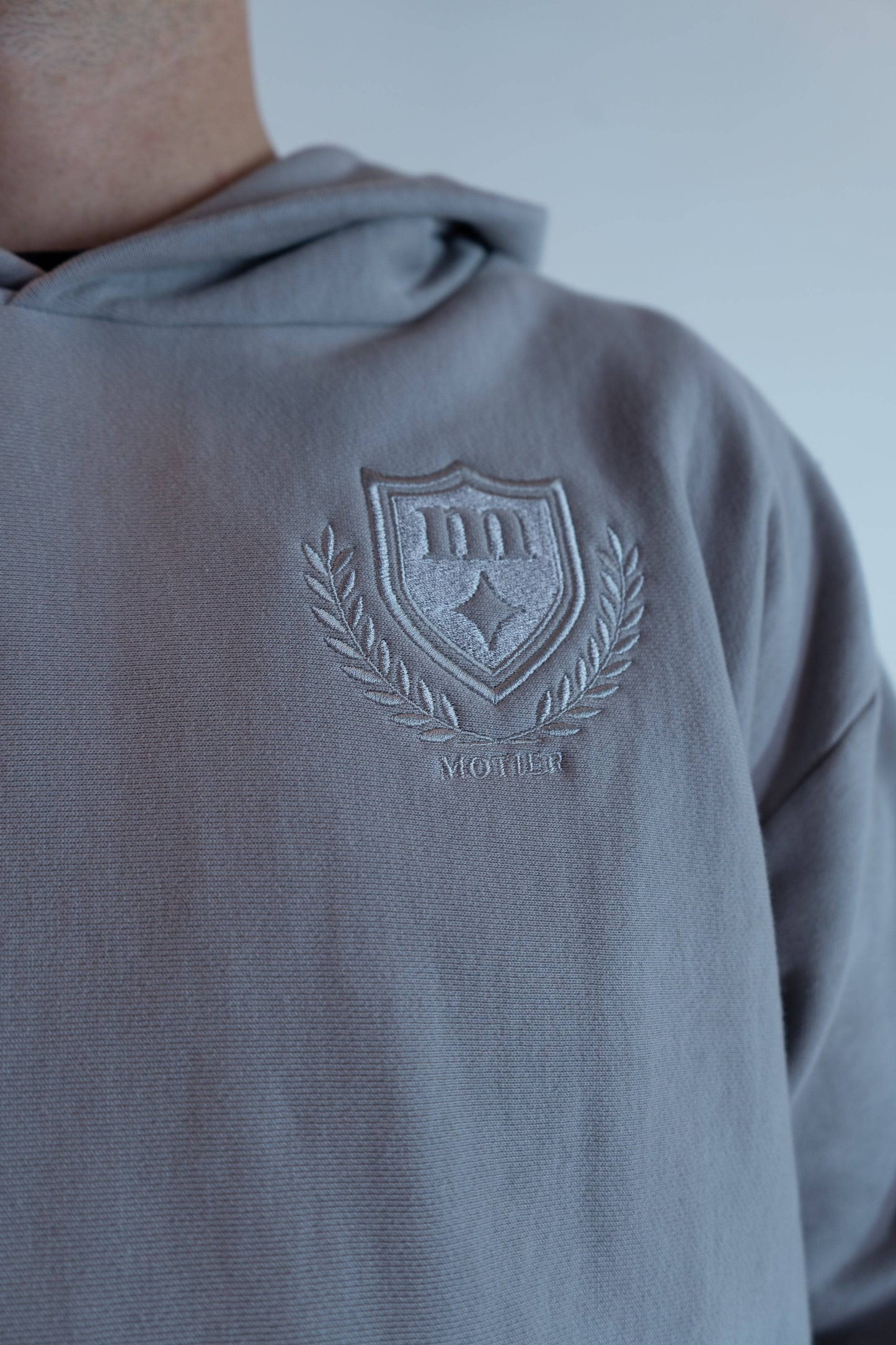 Elegant Crest Luxe Hoodie (Satellite)