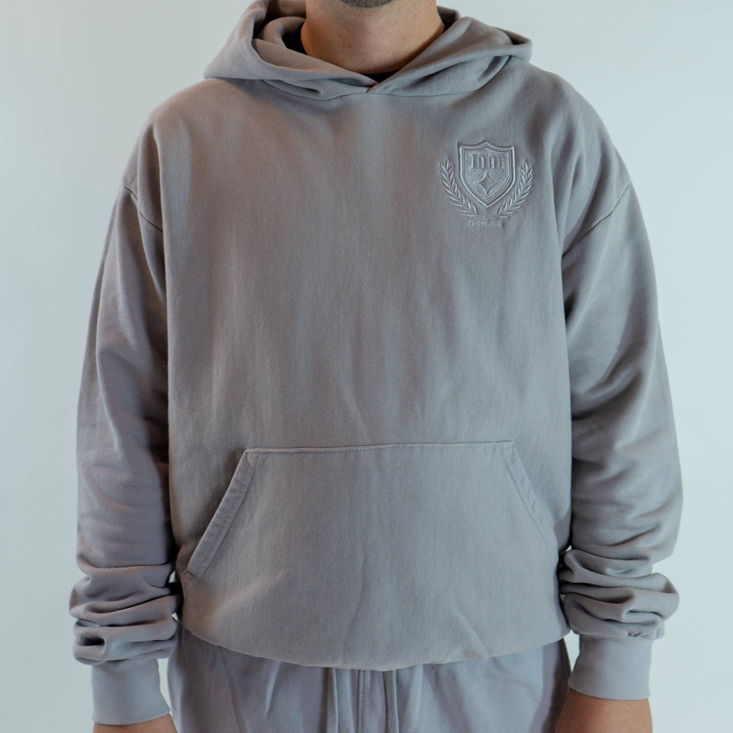 Elegant Crest Luxe Hoodie (Satellite)