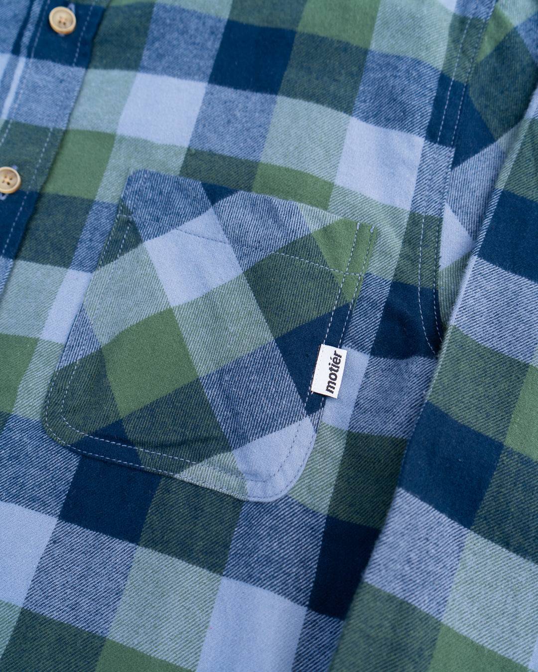 Motier Essential Flannel (Green/Navy)