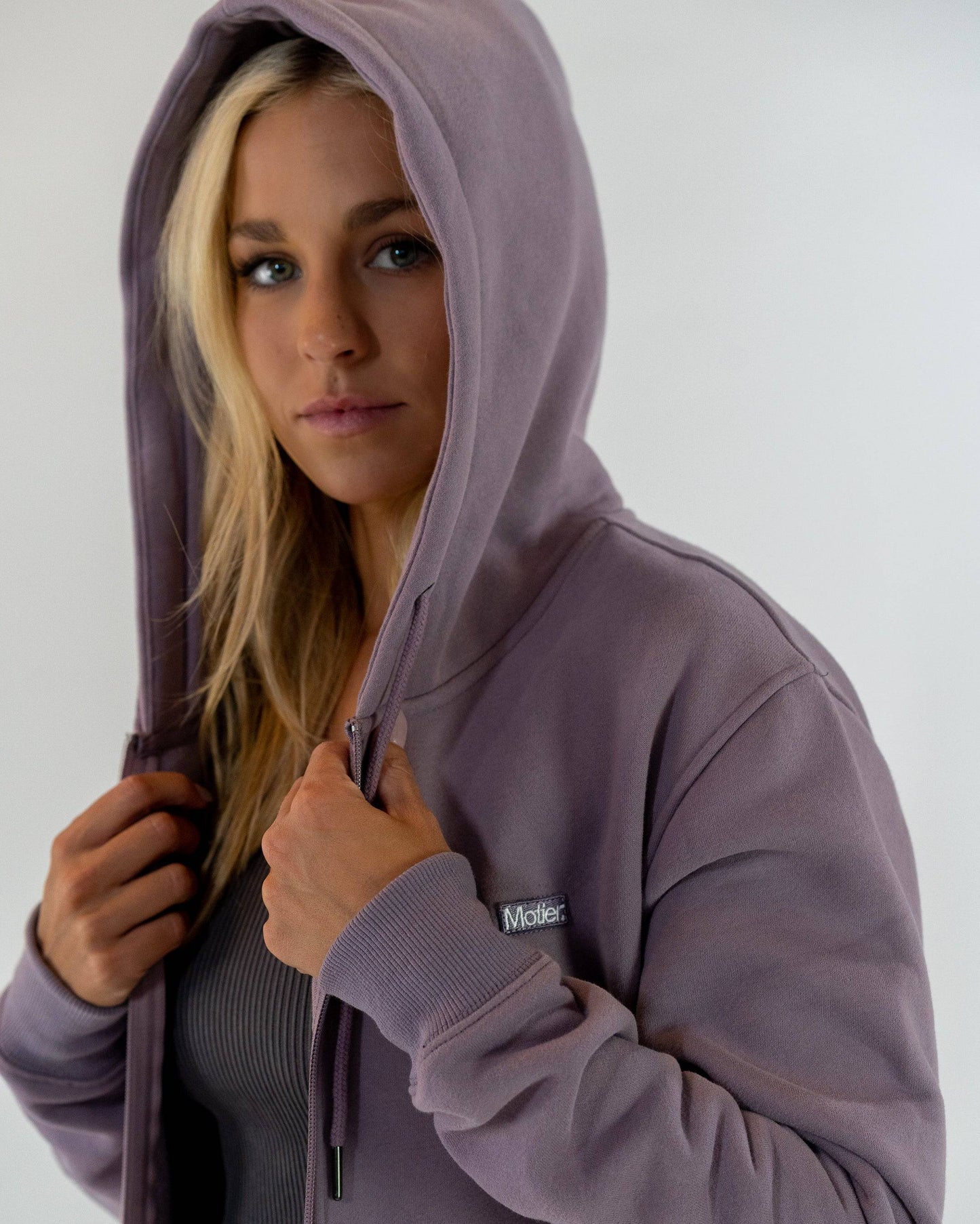 The Frances Full-Zip Hoodie (Plum Wine) - Motier Lafayette