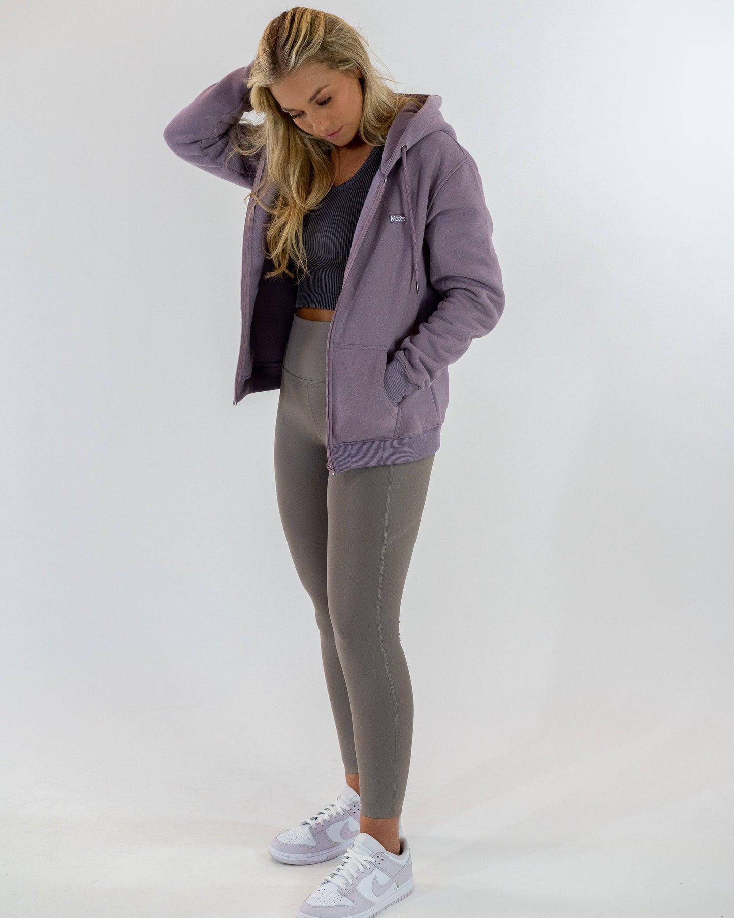 The Frances Full-Zip Hoodie (Plum Wine) - Motier Lafayette