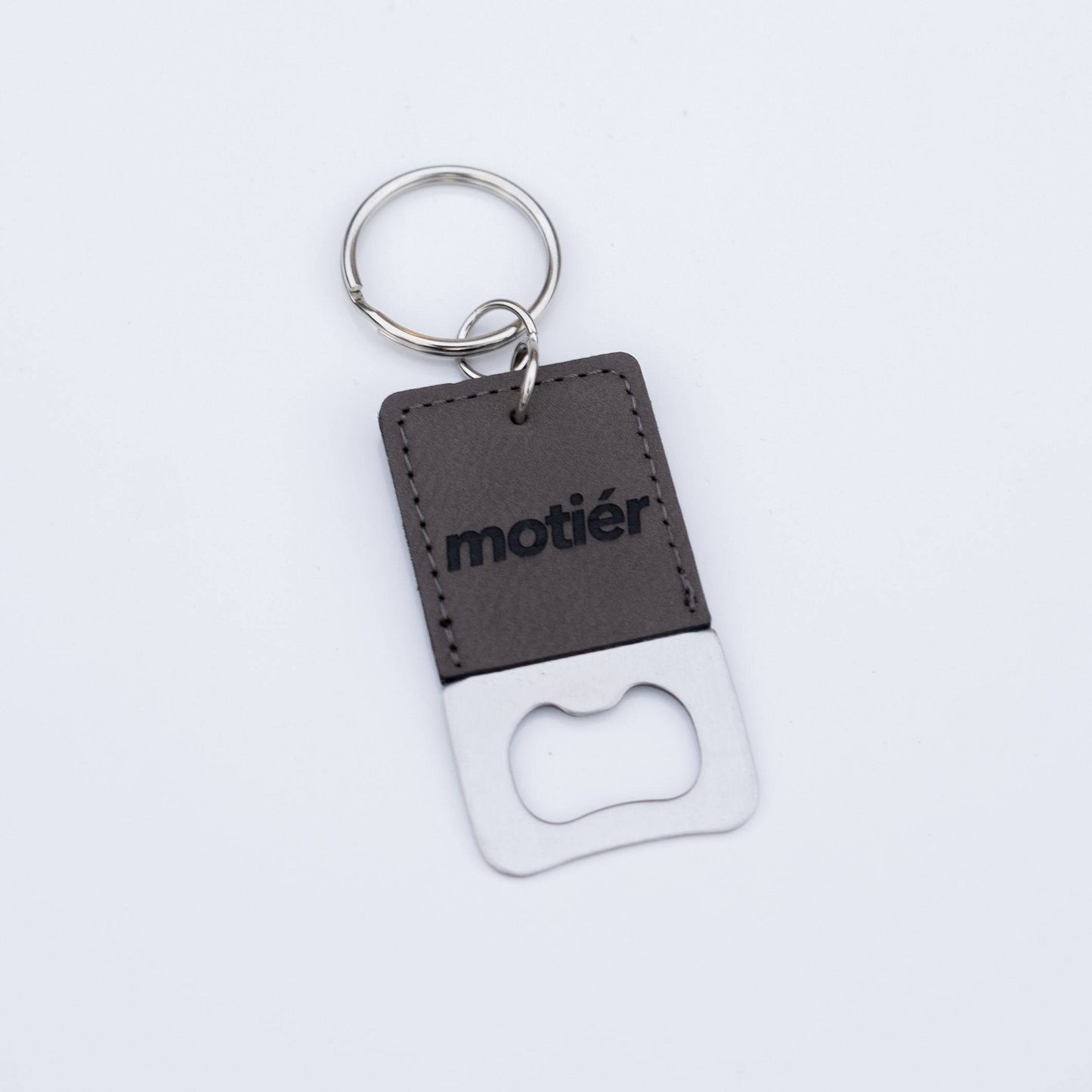 Motier Square Keychain Bottle Opener (Grey)