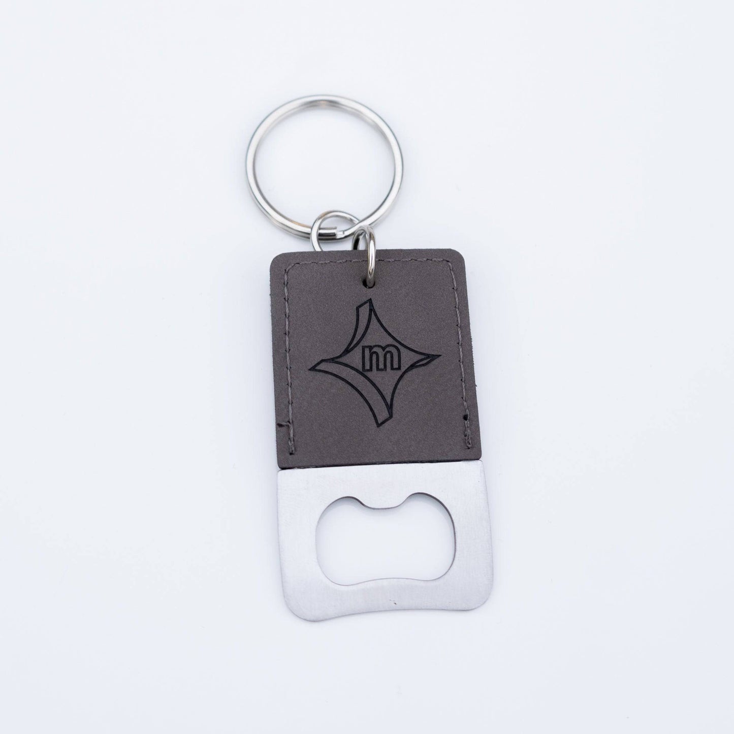 Motier Square Keychain Bottle Opener (Grey)