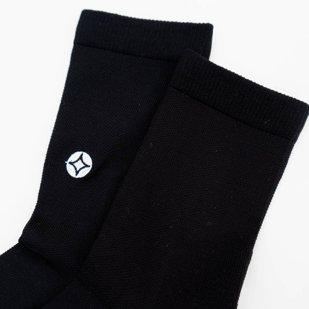 The Everlast Mid-Crew Sock (Black) - Motier Lafayette