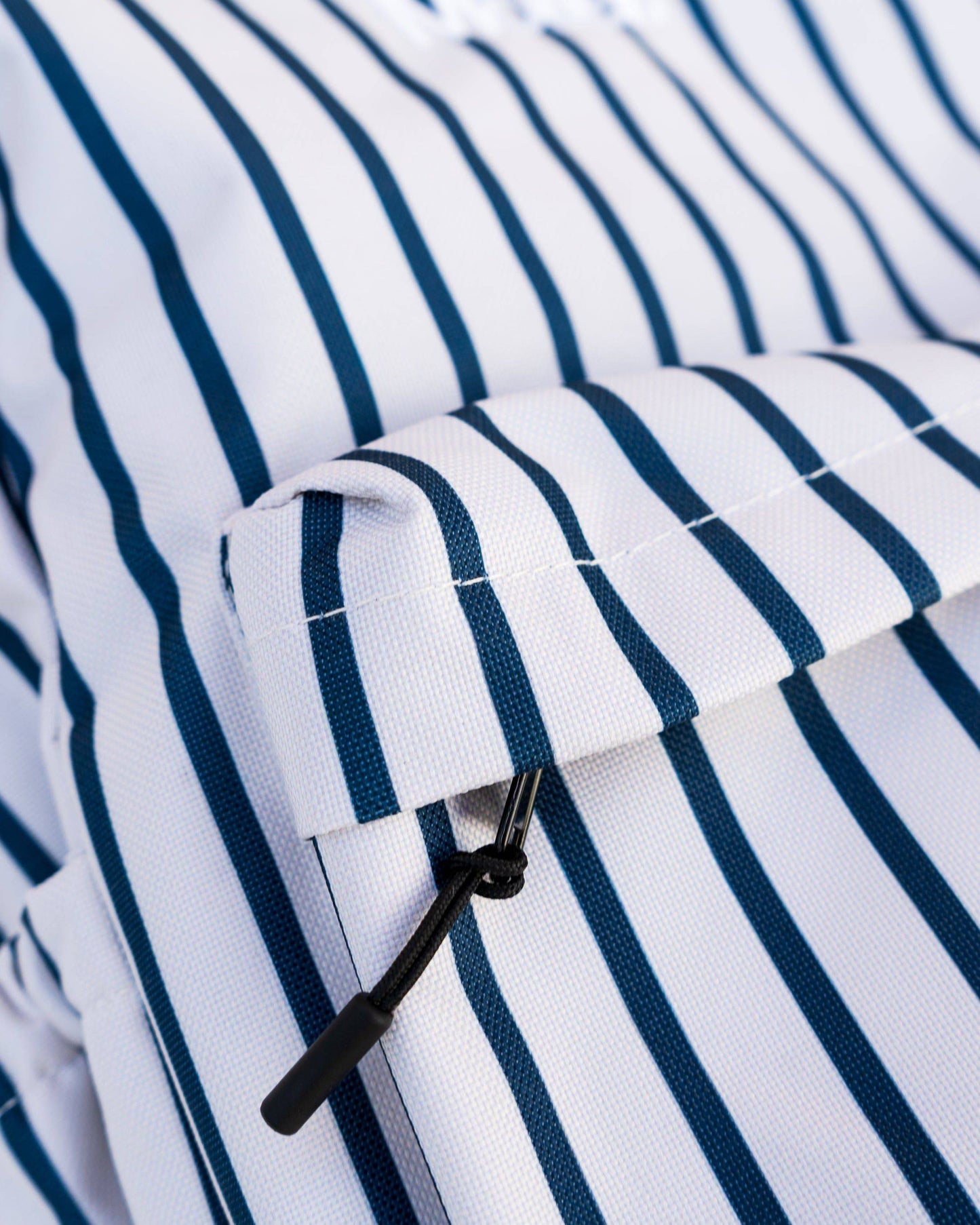 The Pinstripe Backpack (Cream/Navy)