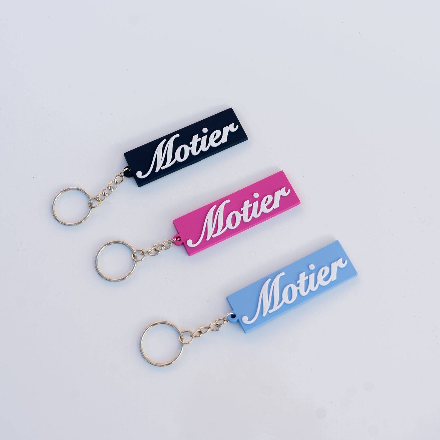 Motier Script Keychain