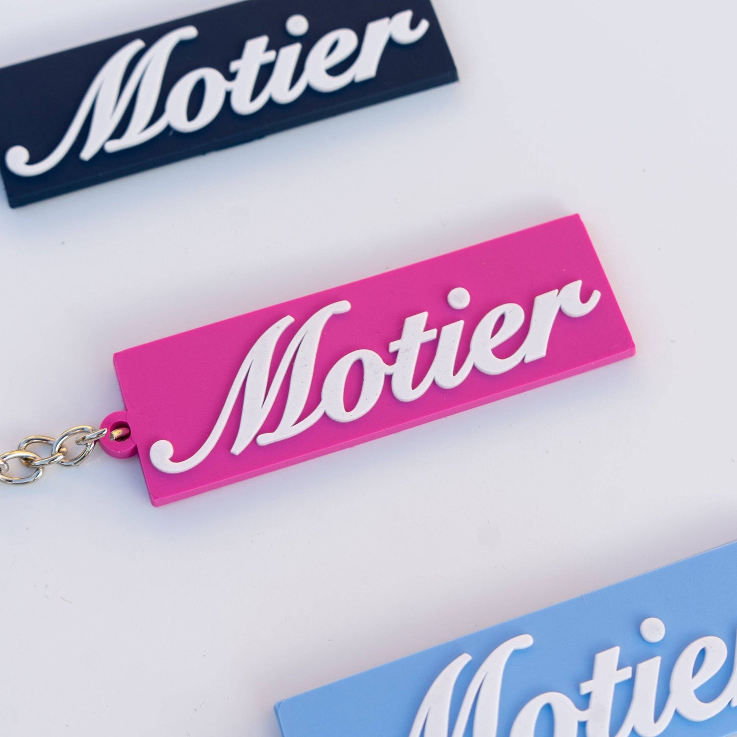 Motier Script Keychain