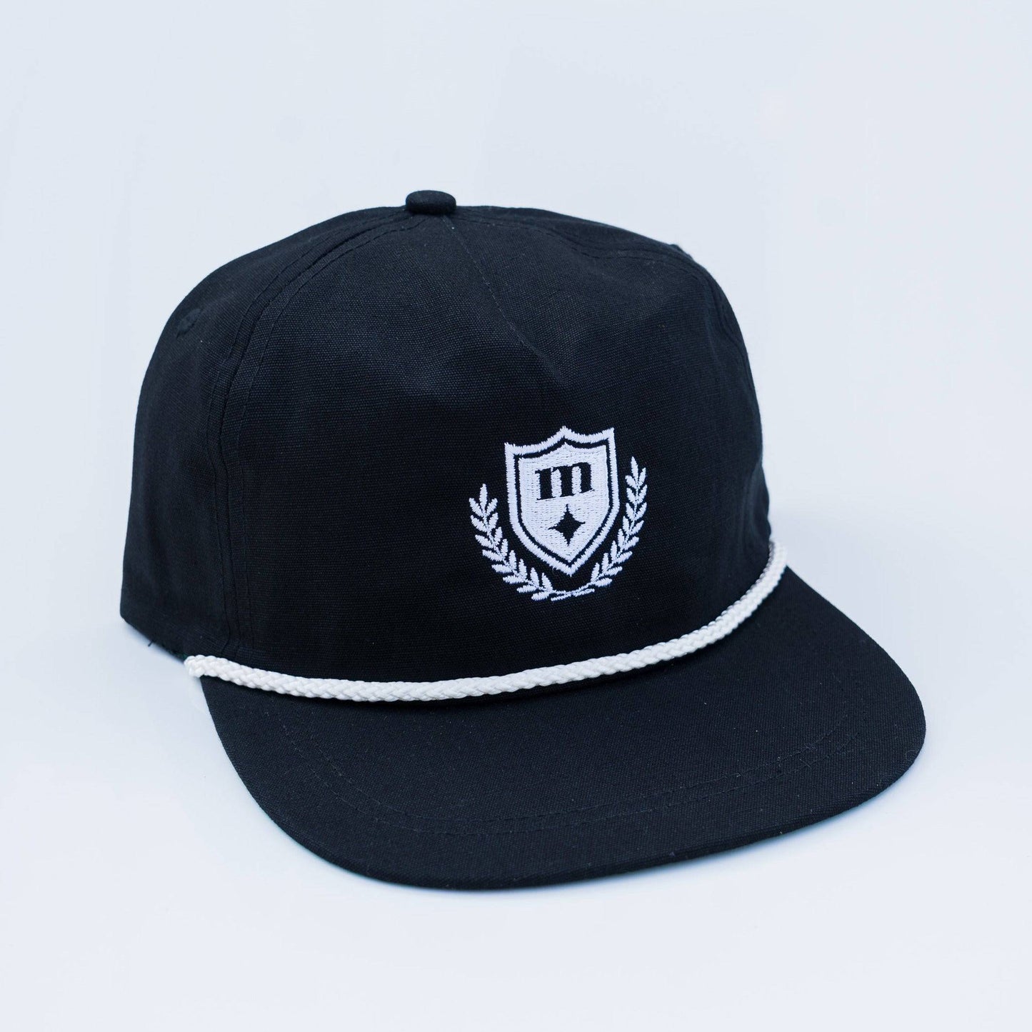 Motier Elegant Crest Strapback (Black/White)