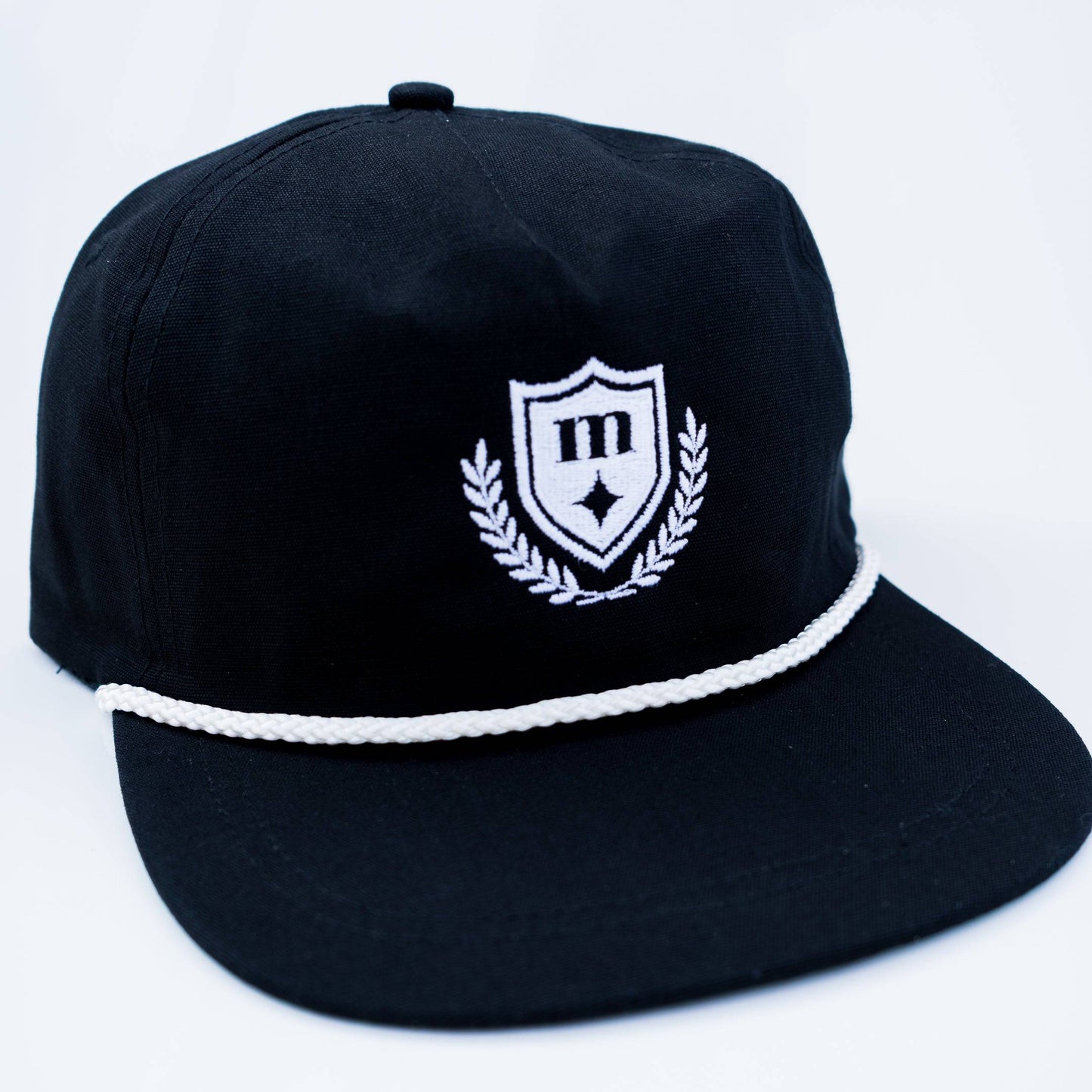 Motier Elegant Crest Strapback (Black/White)