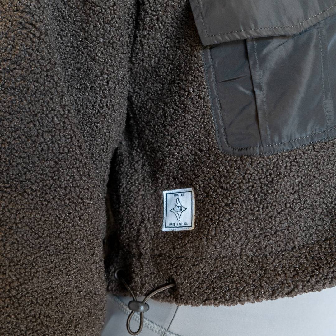 Retractable Sherpa Jacket (Brown)