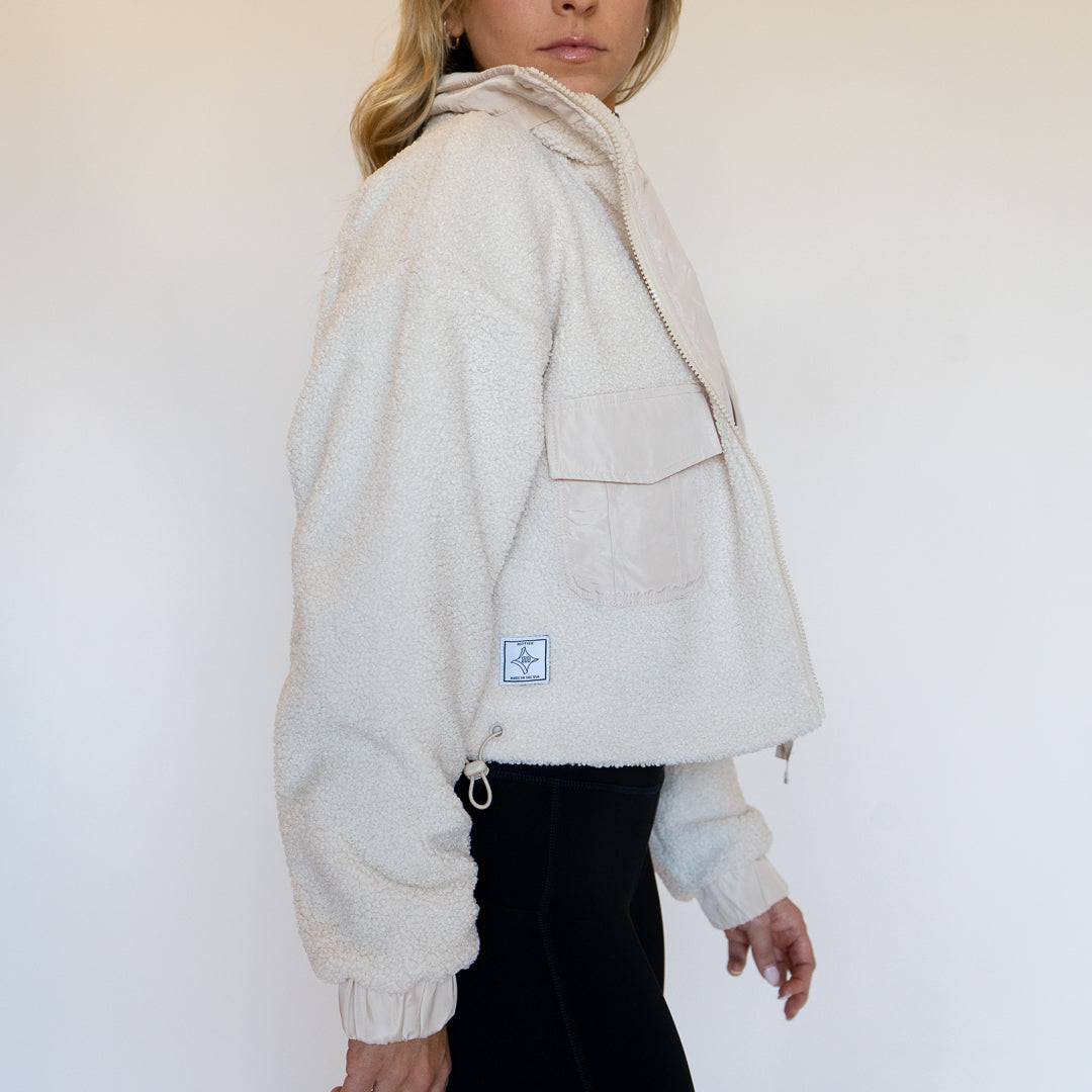 Retractable Sherpa Jacket (Cream)