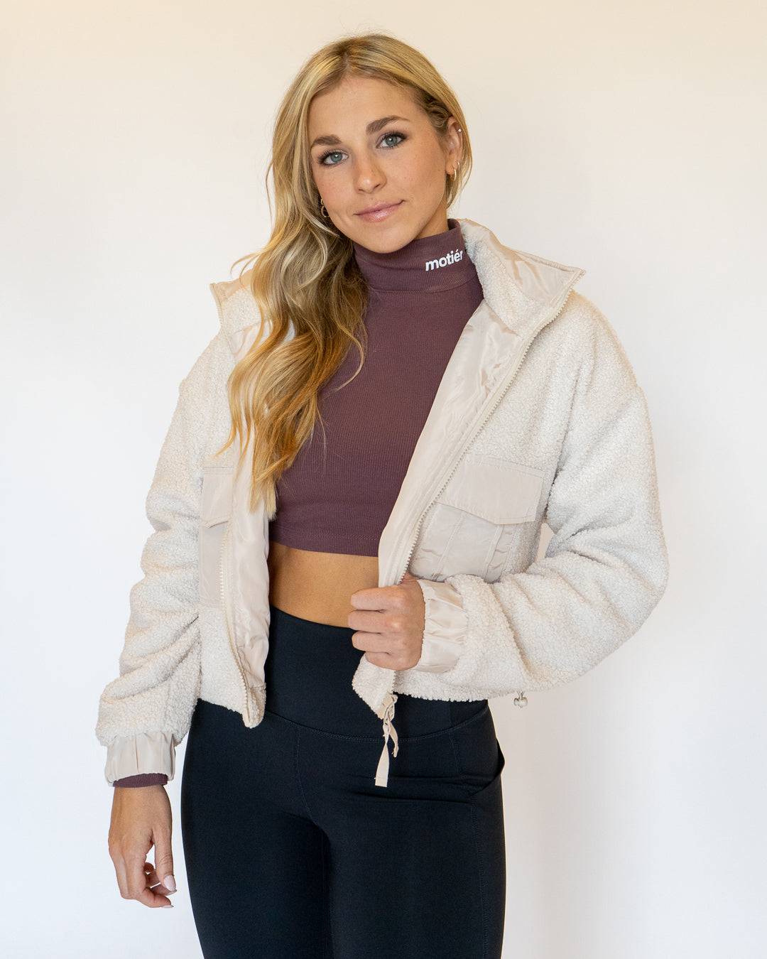 Retractable Sherpa Jacket (Cream)