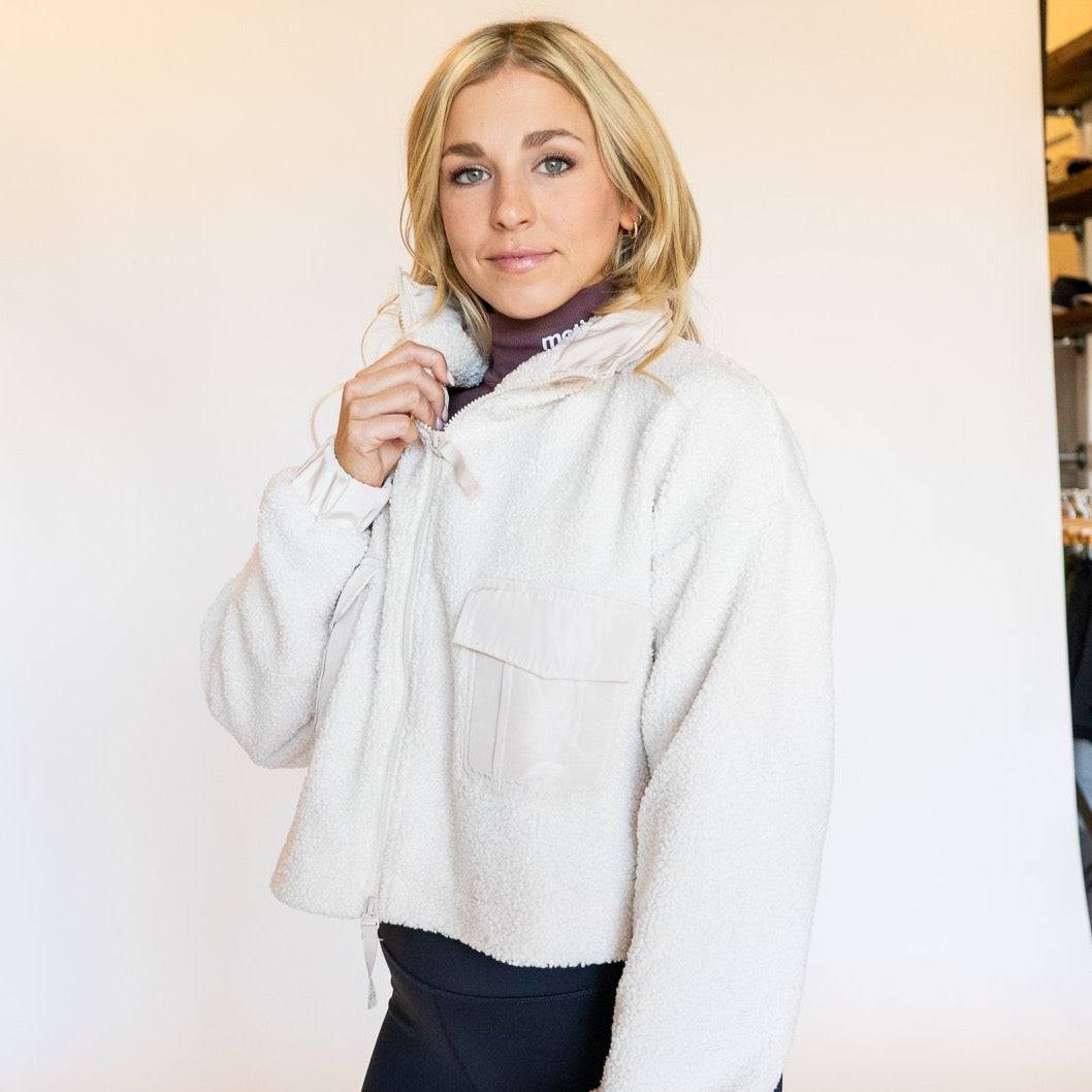 Retractable Sherpa Jacket (Cream)