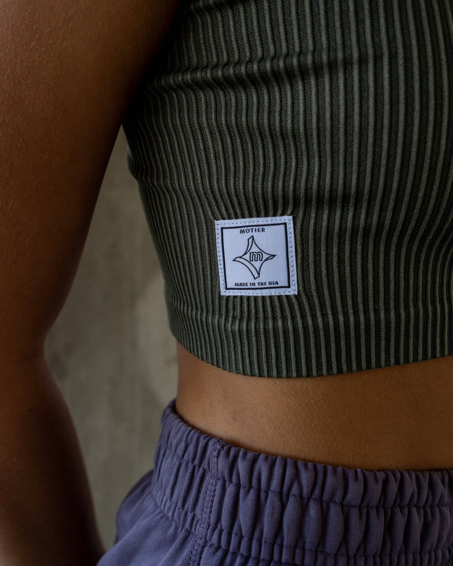 Ribbed Over-Dyed Tank (Olive)