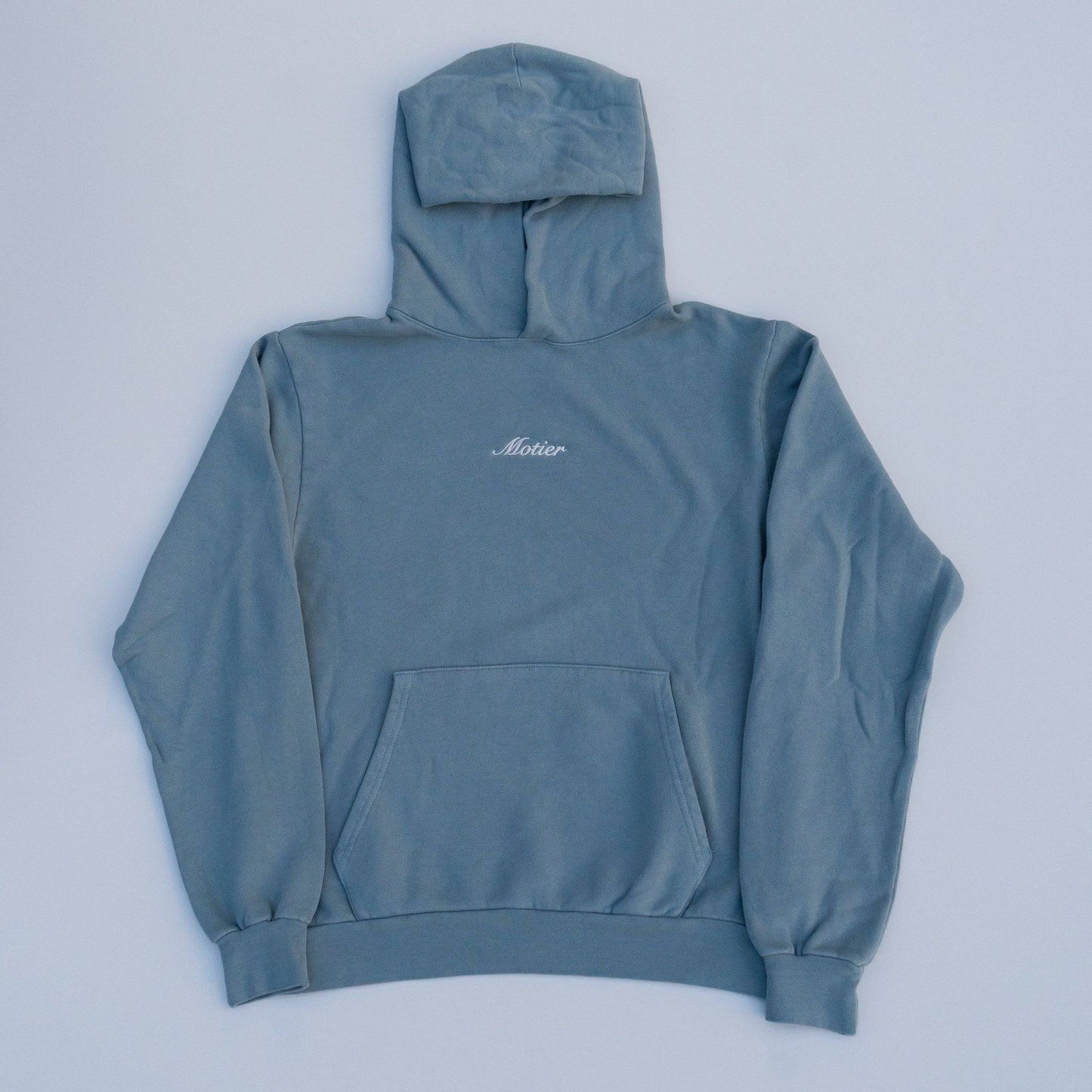 Script Luxe Premium Hoodie (Steel Blue)