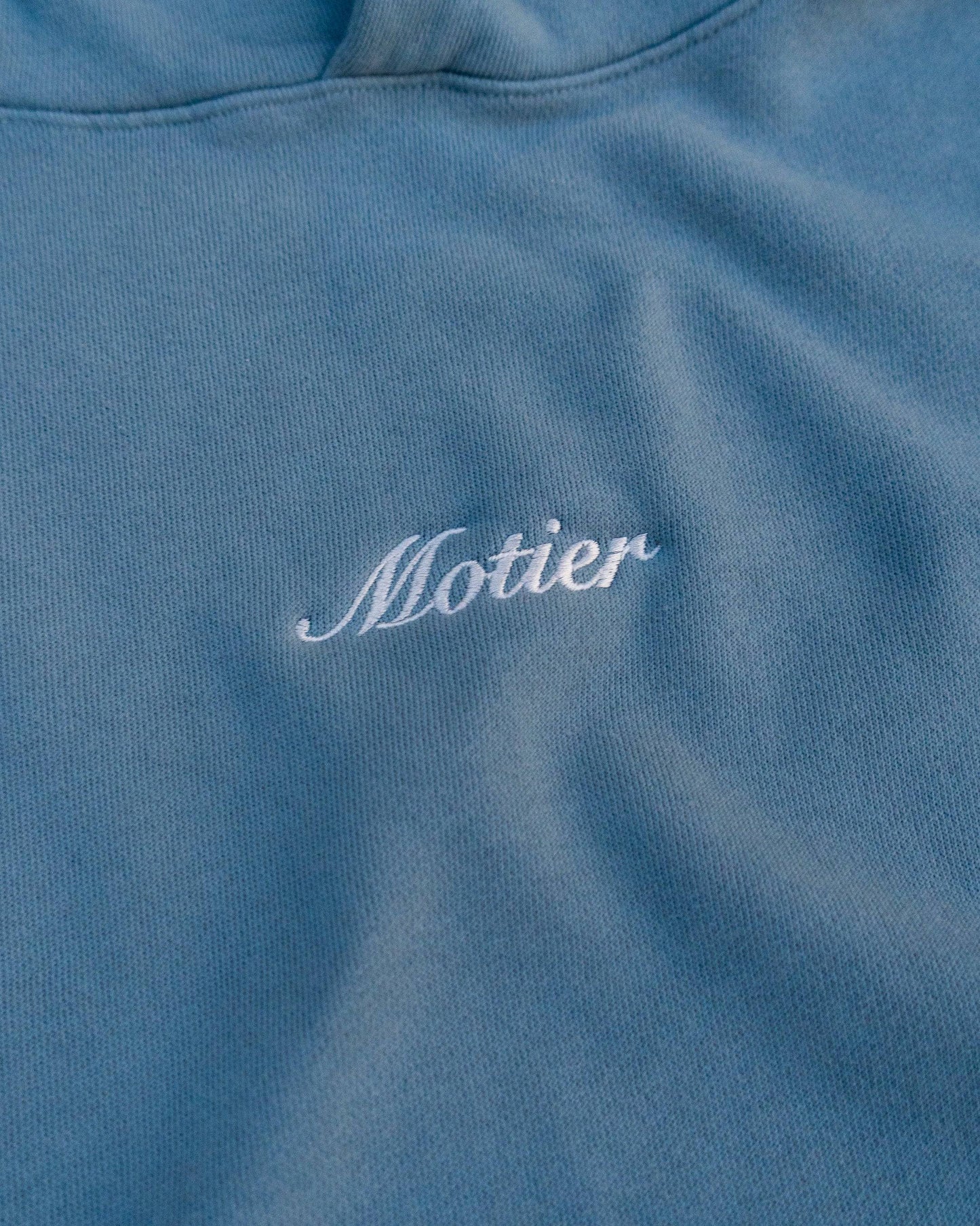 Script Luxe Premium Hoodie (Steel Blue)