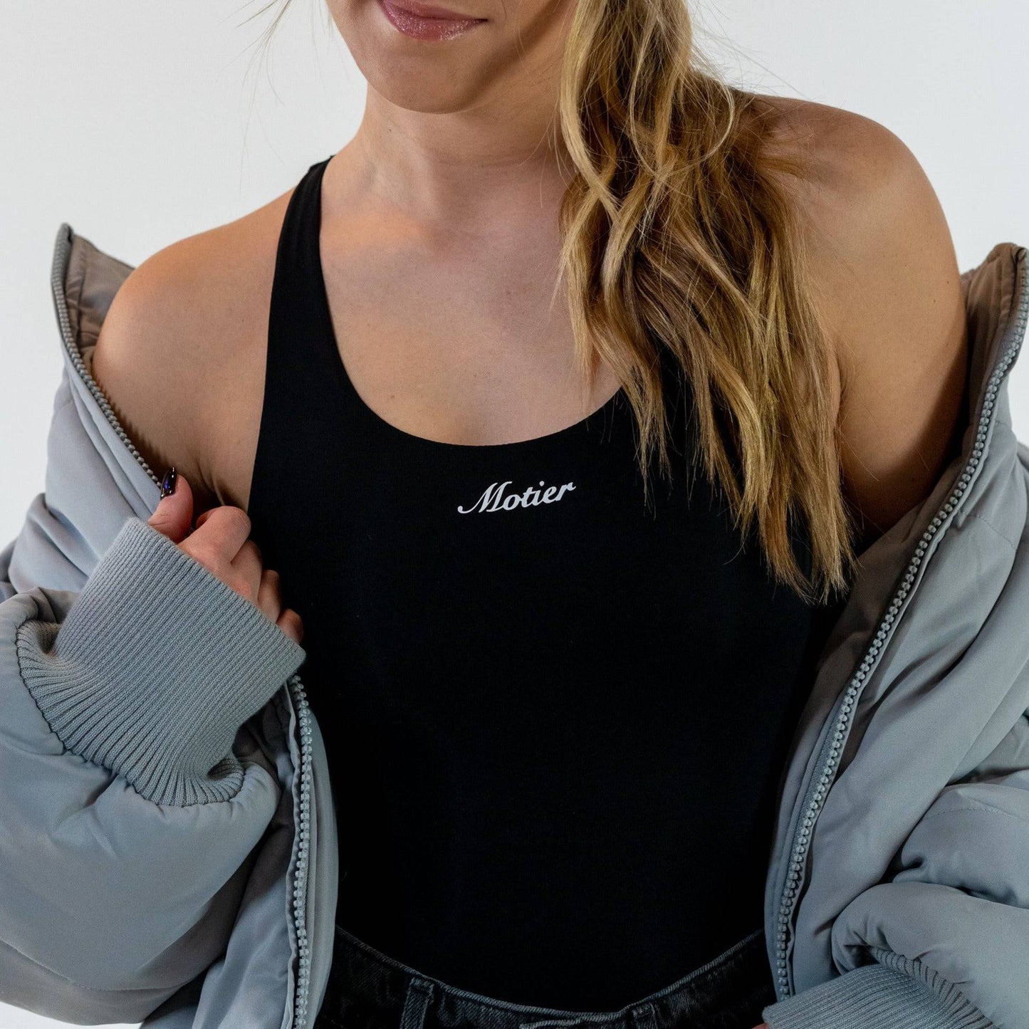 Script Racerback Bodysuit (Black)