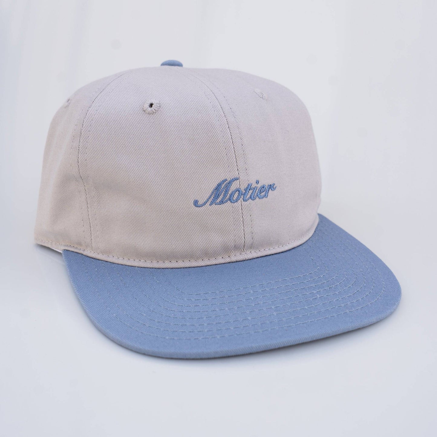 Two-Tone Script 6-Panel (Grey/Lt. Blue)
