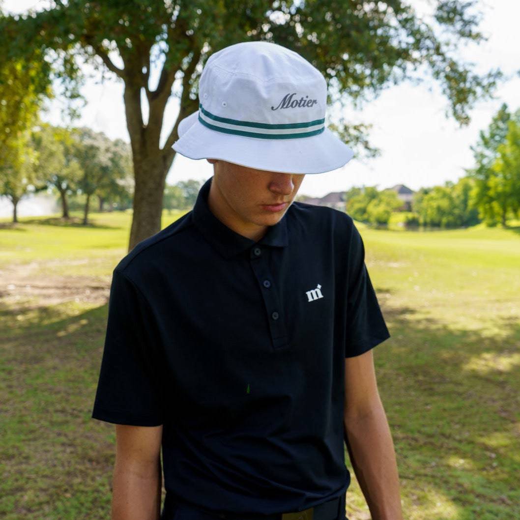 The Tour Script Bucket Hat (White/Green)