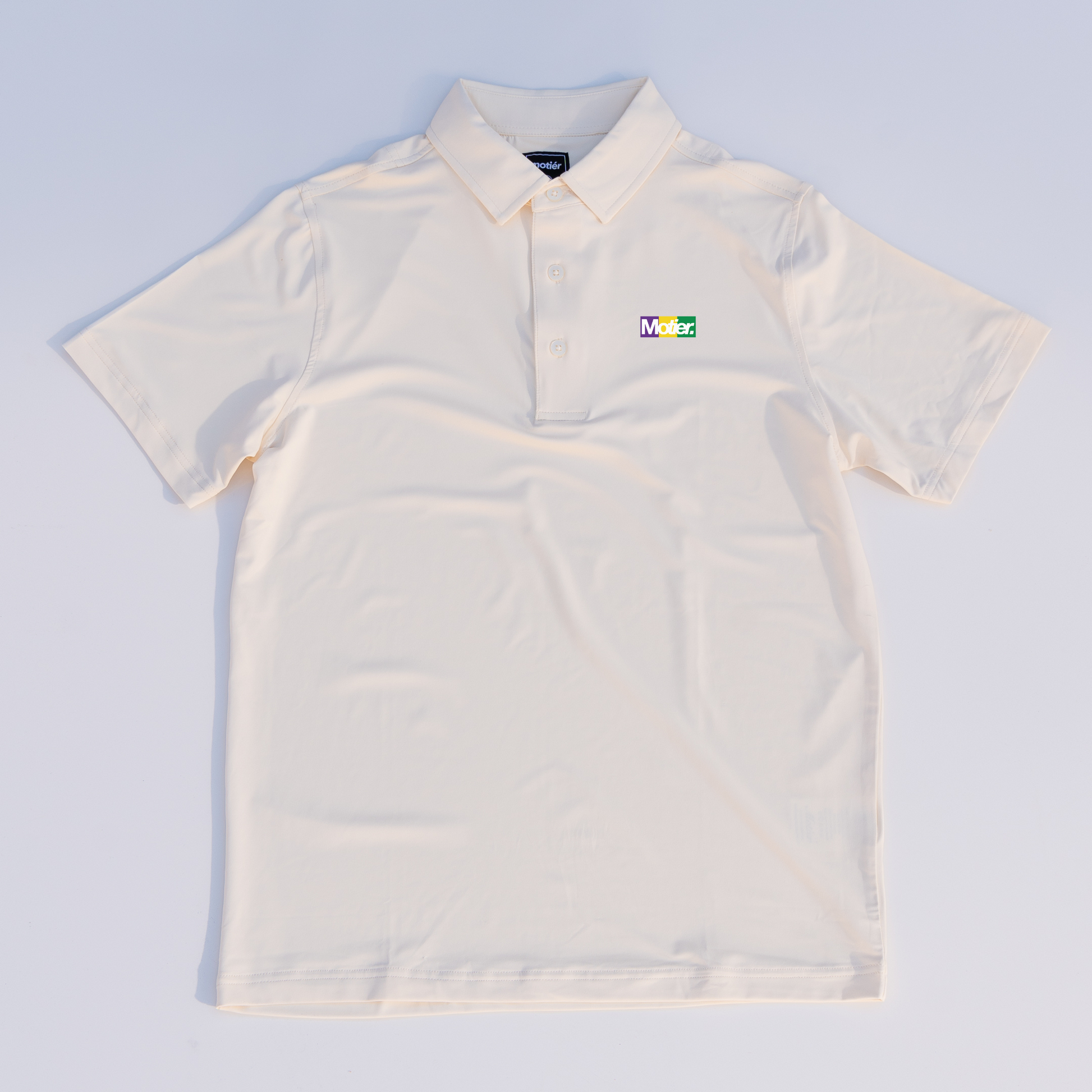 The Motier Tour Krewe Box Logo Polo (Off-White) - Motier Lafayette 