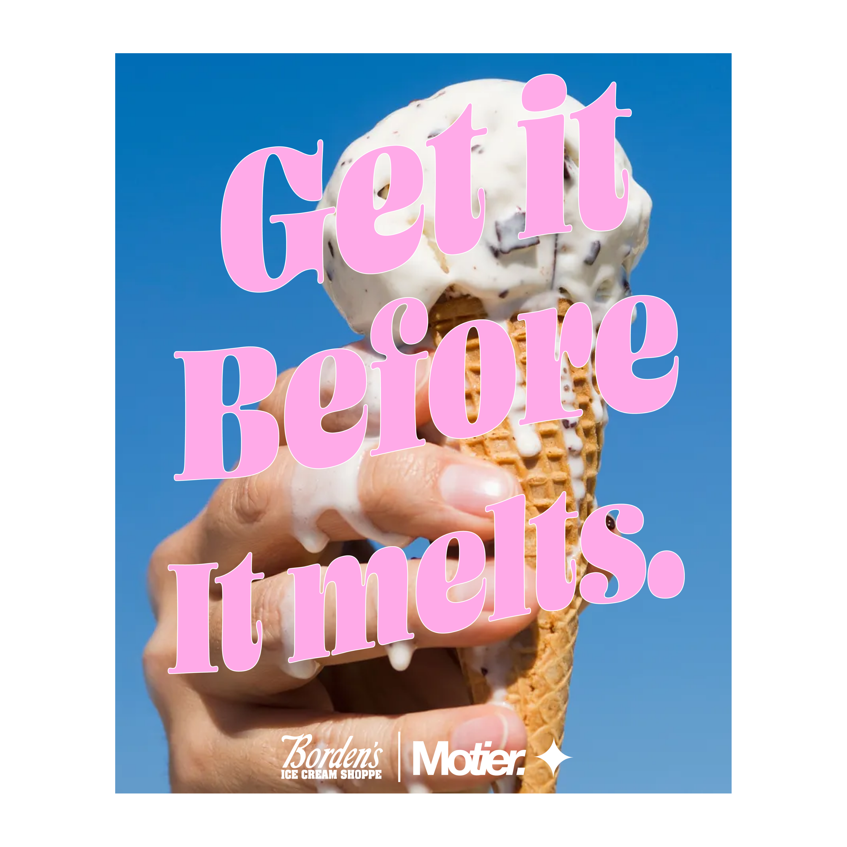 Motier for Borden's Ice Cream Shoppe Poster - Motier Lafayette 