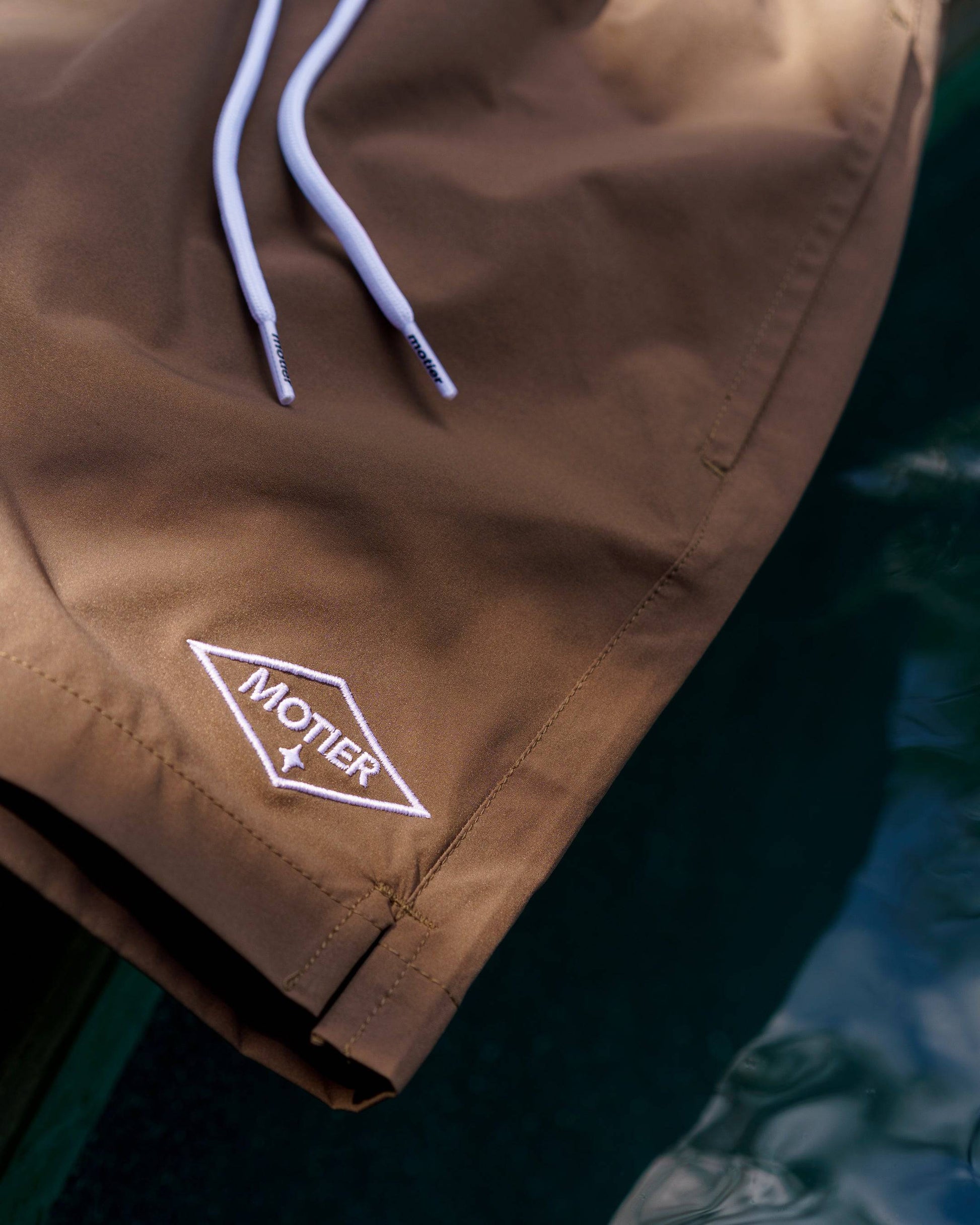 The Colorblock Boardshorts (Espresso) - Motier Lafayette 