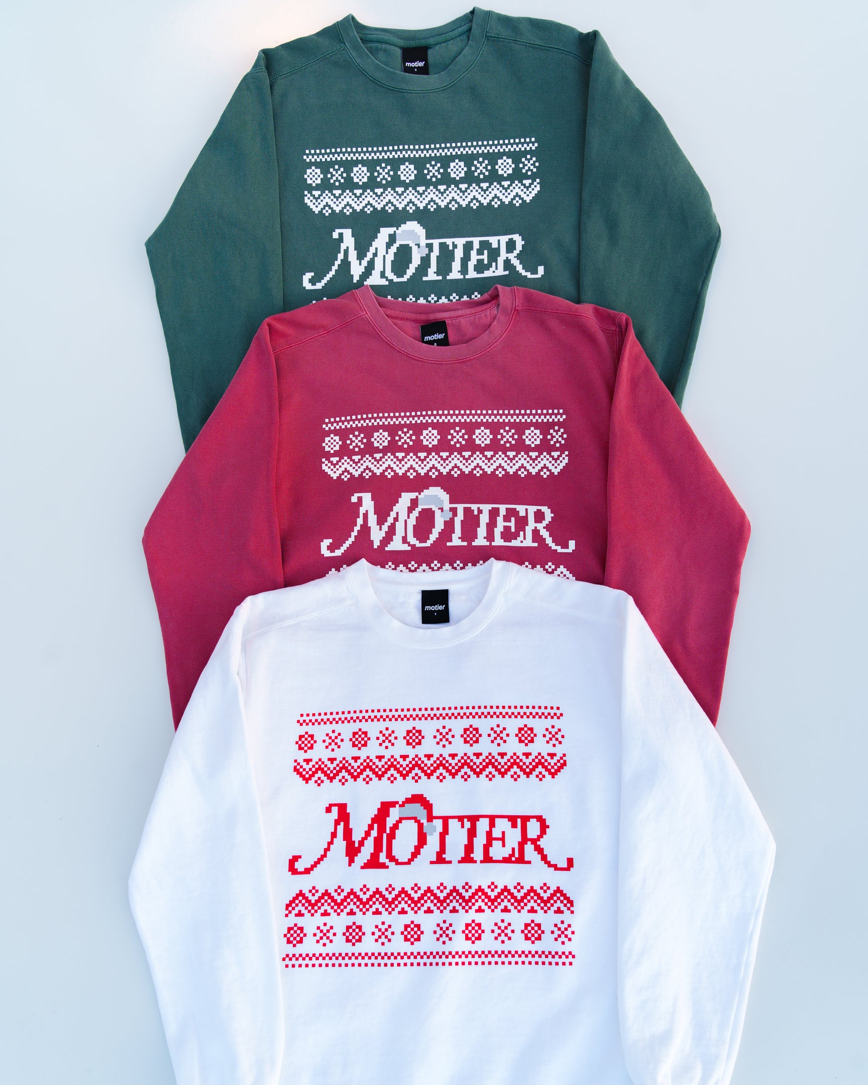 A Motier Christmas Crewneck (White)