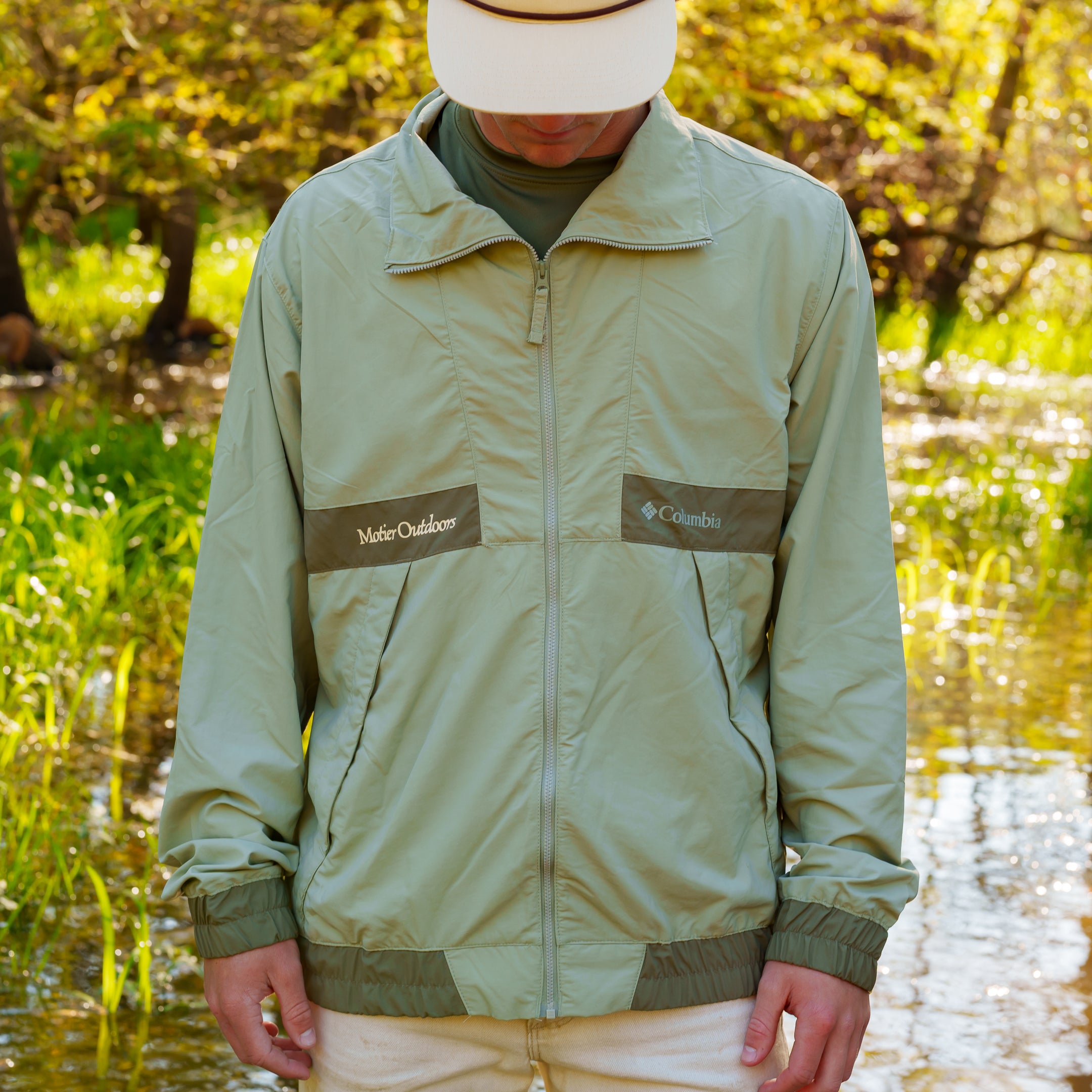 The Motier Outdoors Full-Zip Windbreaker Jacket (Sage)