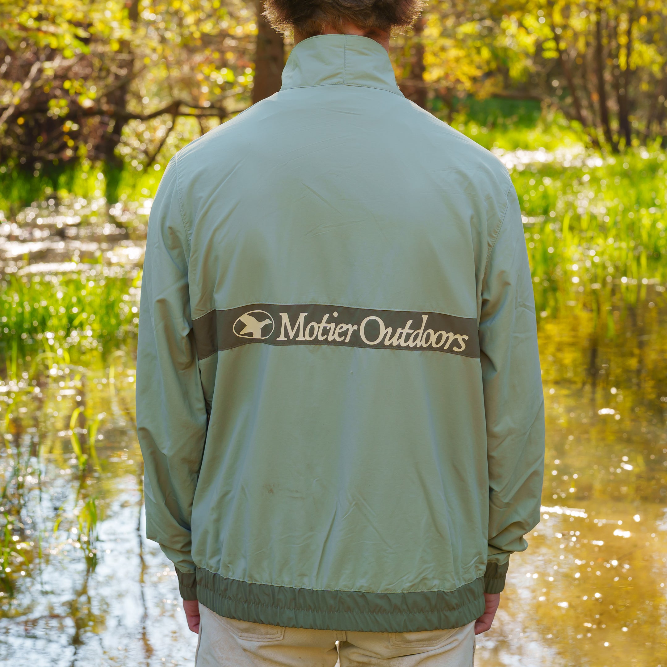 The Motier Outdoors Full-Zip Windbreaker Jacket (Sage)